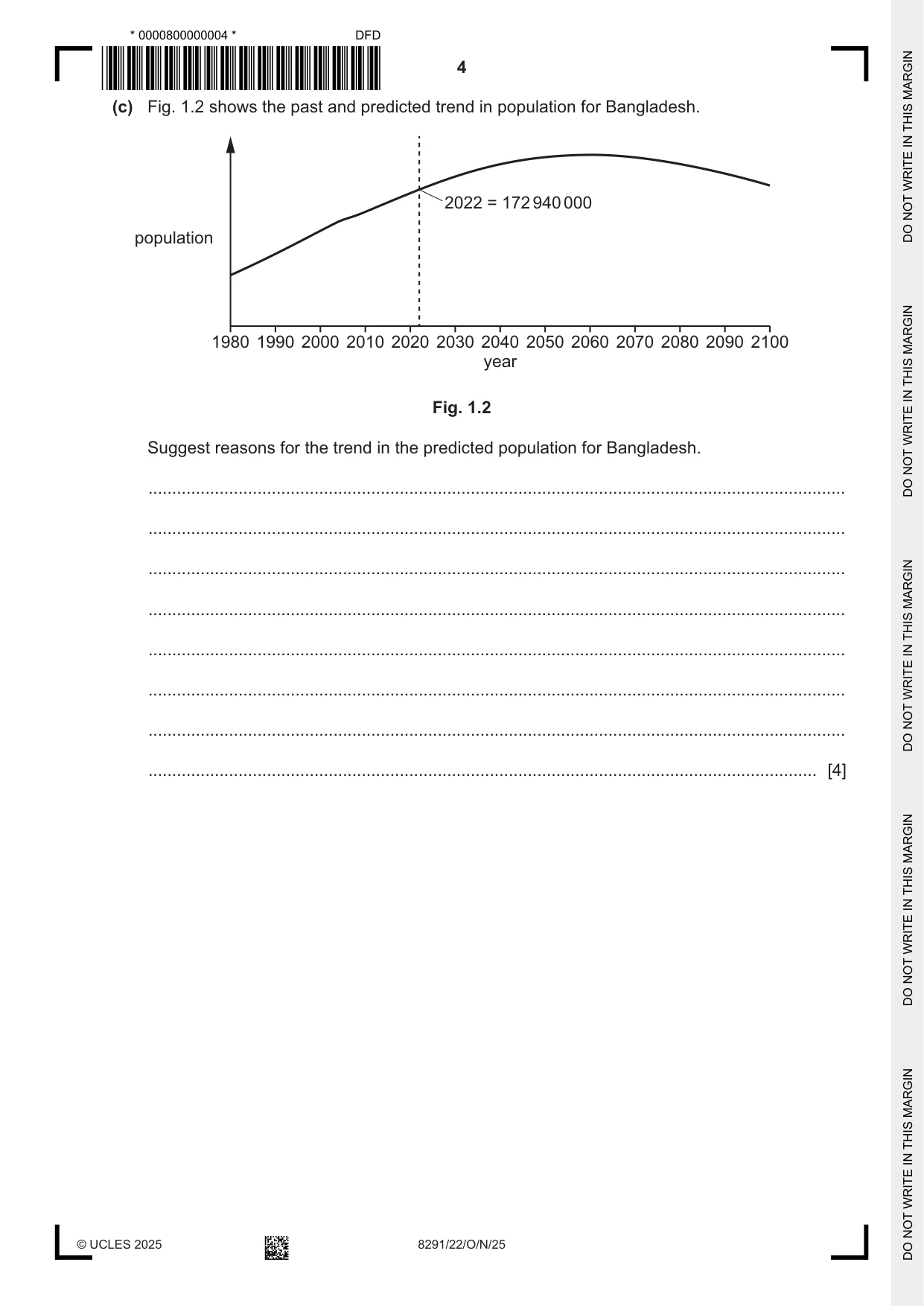Cambridge A Level Environmental Management (AS only) 8291 2025 Oct/Nov Paper 2 · Variant 2 question paper, page 4 of 24