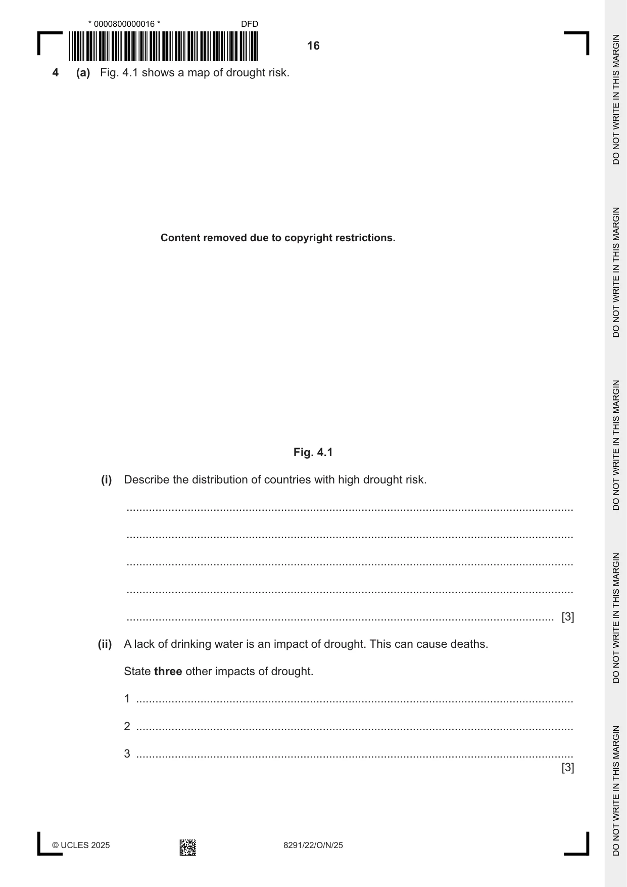 Cambridge A Level Environmental Management (AS only) 8291 2025 Oct/Nov Paper 2 · Variant 2 question paper, page 16 of 24