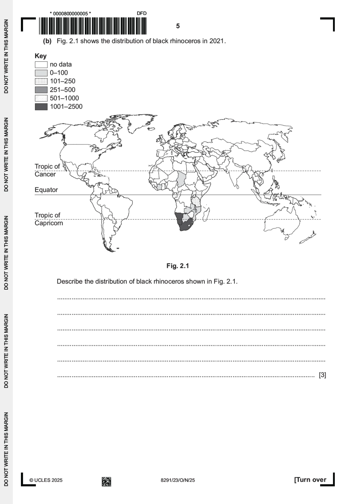Cambridge A Level Environmental Management (AS only) 8291 2025 Oct/Nov Paper 2 · Variant 3 question paper, page 5 of 24