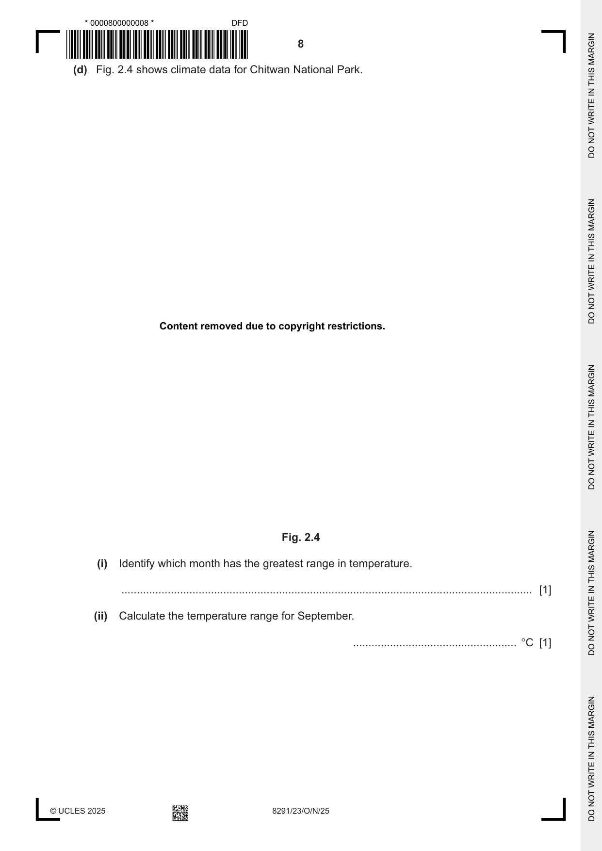 Cambridge A Level Environmental Management (AS only) 8291 2025 Oct/Nov Paper 2 · Variant 3 question paper, page 8 of 24
