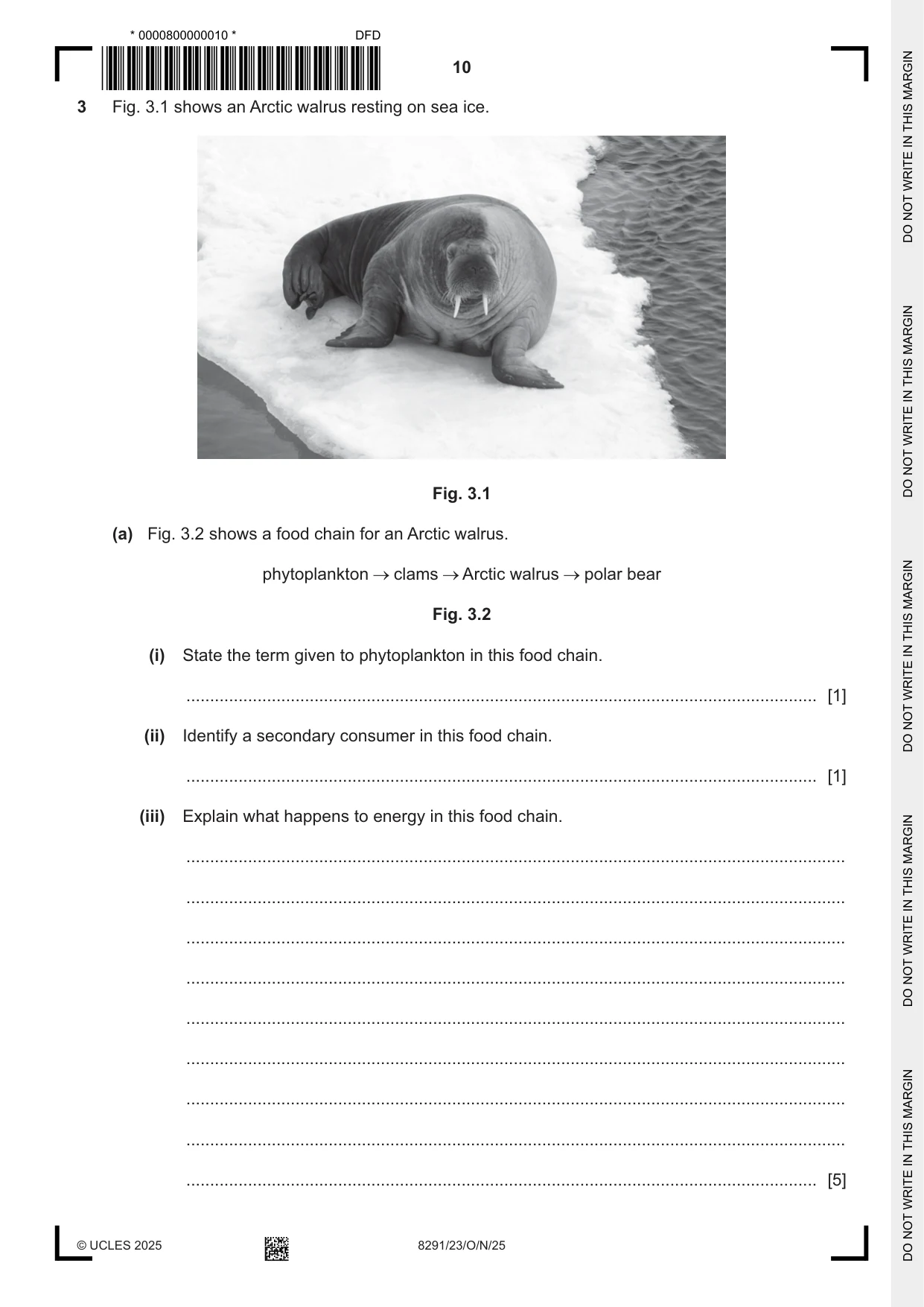 Cambridge A Level Environmental Management (AS only) 8291 2025 Oct/Nov Paper 2 · Variant 3 question paper, page 10 of 24