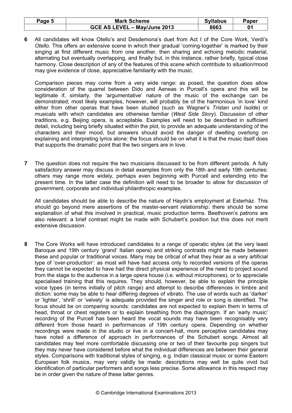 Mark scheme, page 5 of 6