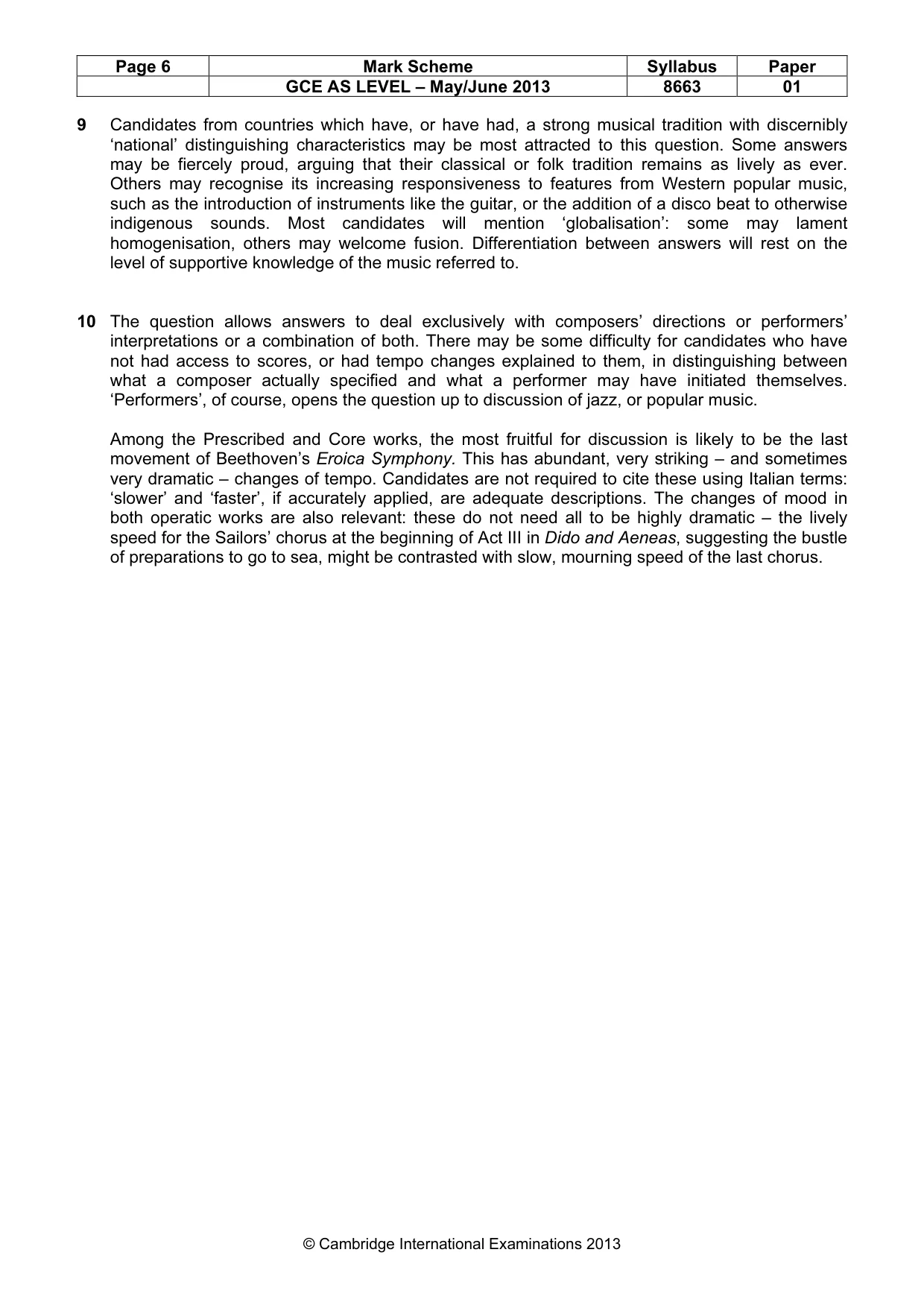 Mark scheme, page 6 of 6