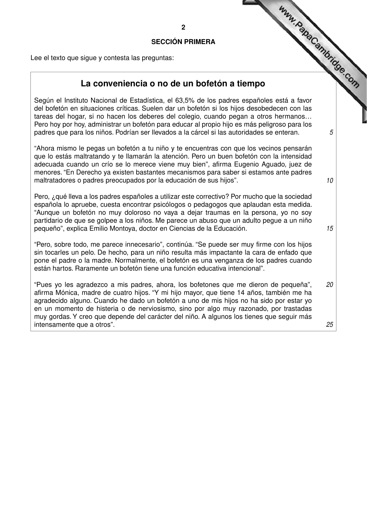Cambridge A Level Spanish - First Language (AS Level only) 8665 2011 Oct/Nov Paper 2 · Variant 3 question paper, page 2 of 8