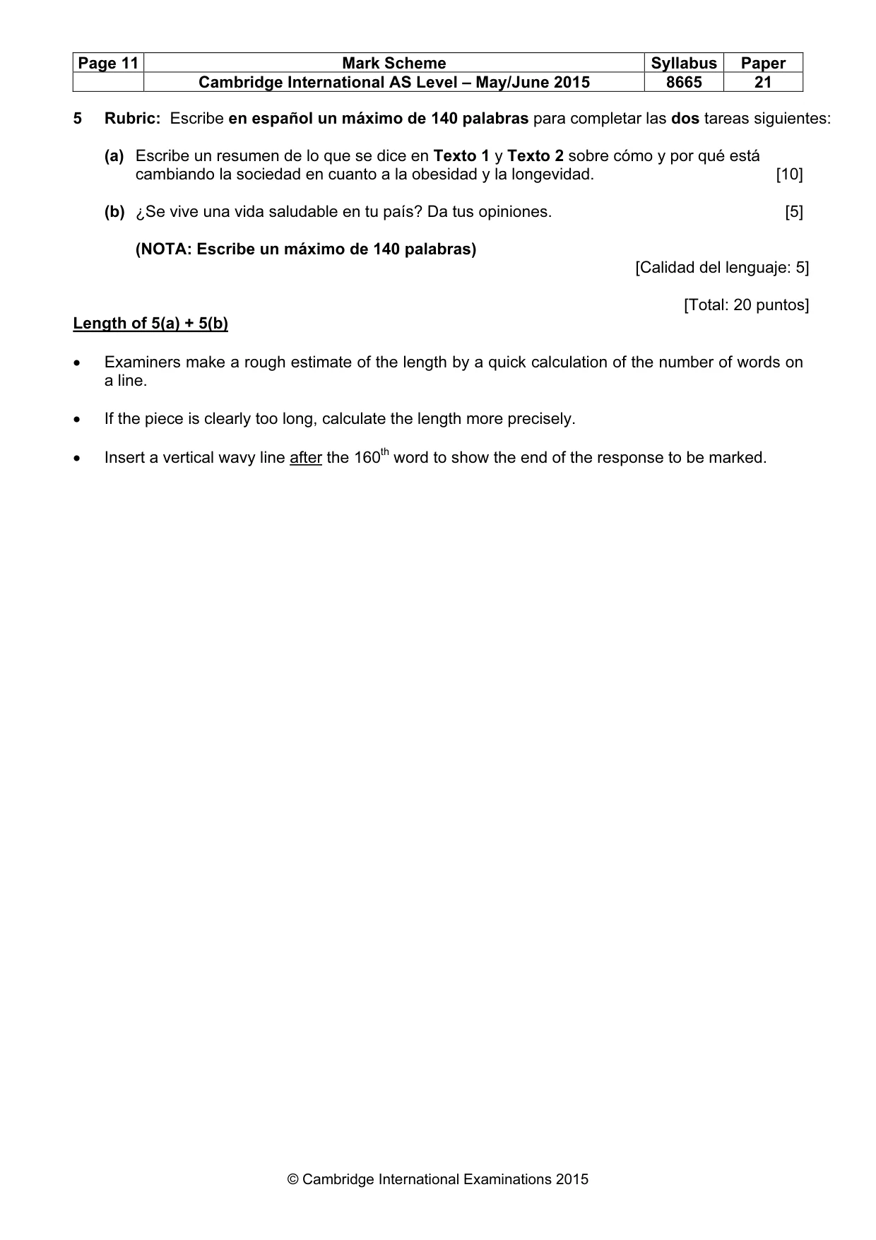 Mark scheme, page 11 of 13