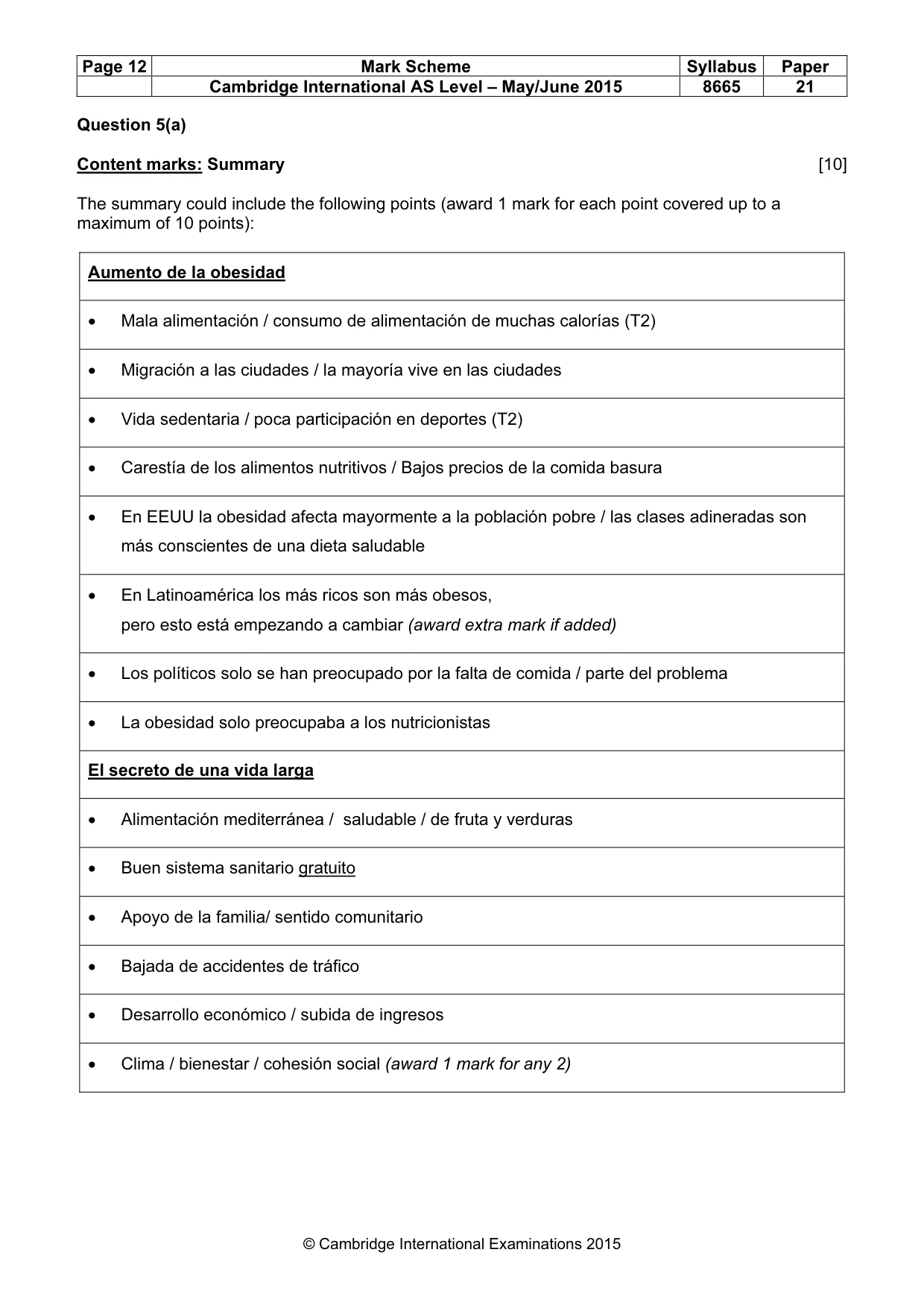 Mark scheme, page 12 of 13