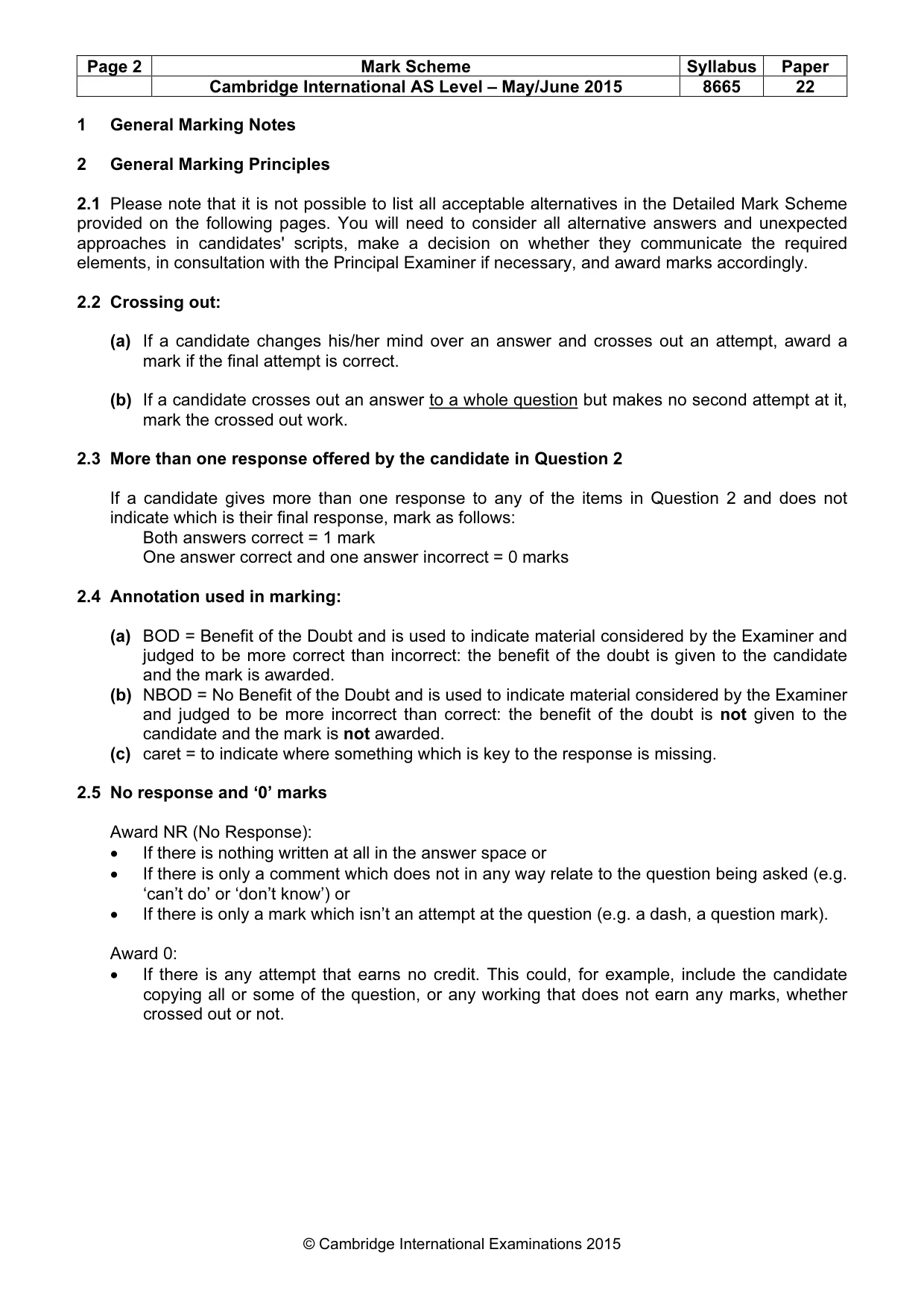 Mark scheme, page 2 of 13