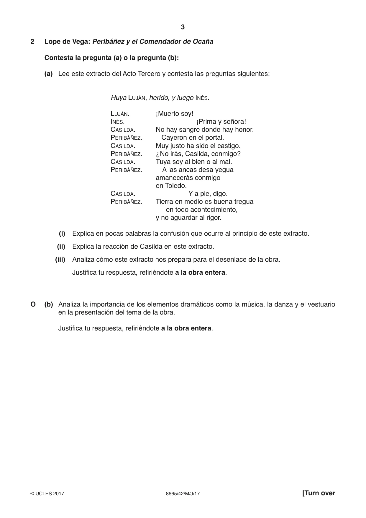 Cambridge A Level Spanish - First Language (AS Level only) 8665 2017 May/June Paper 4 · Variant 2 question paper, page 3 of 8