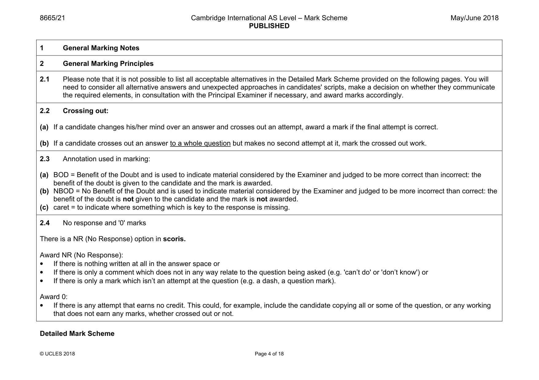 Mark scheme, page 4 of 18
