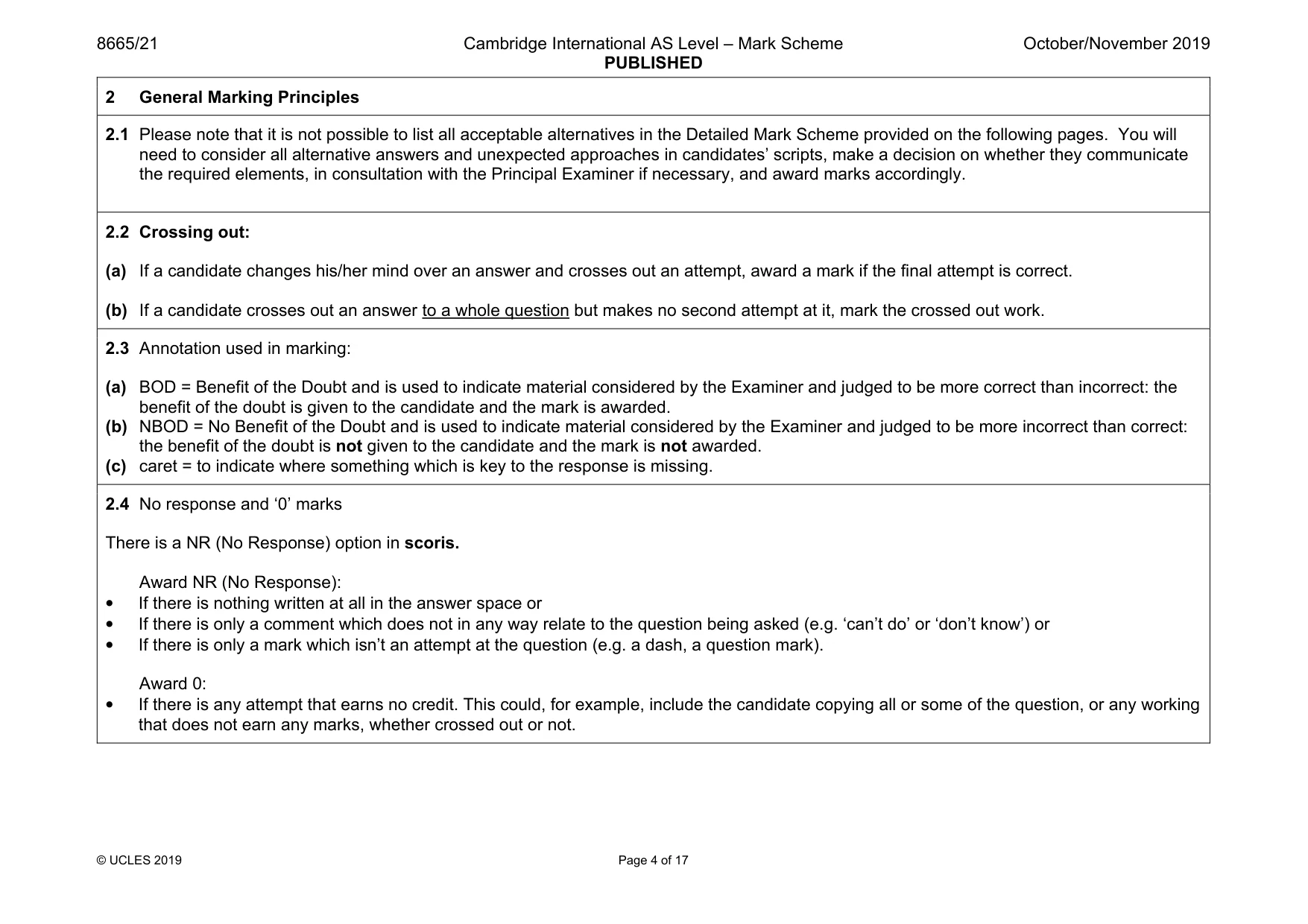 Mark scheme, page 4 of 17