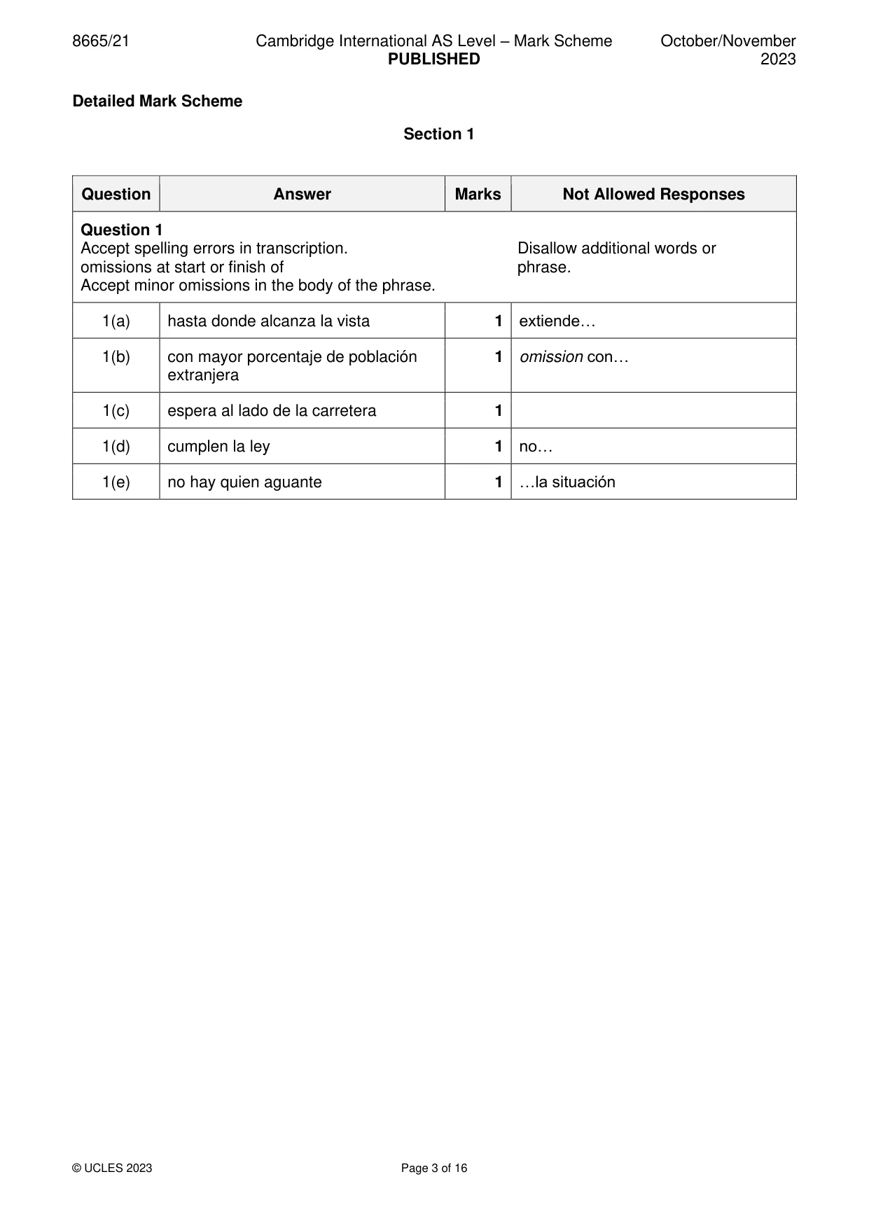 Mark scheme, page 3 of 16