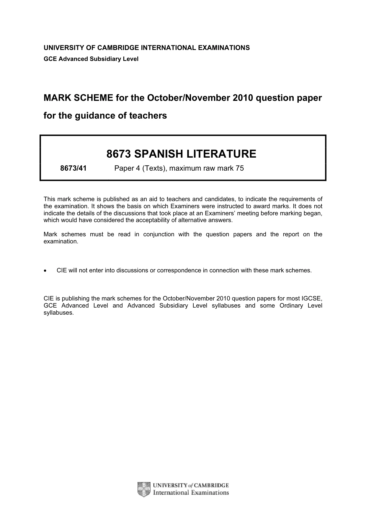 Mark scheme, page 1 of 3