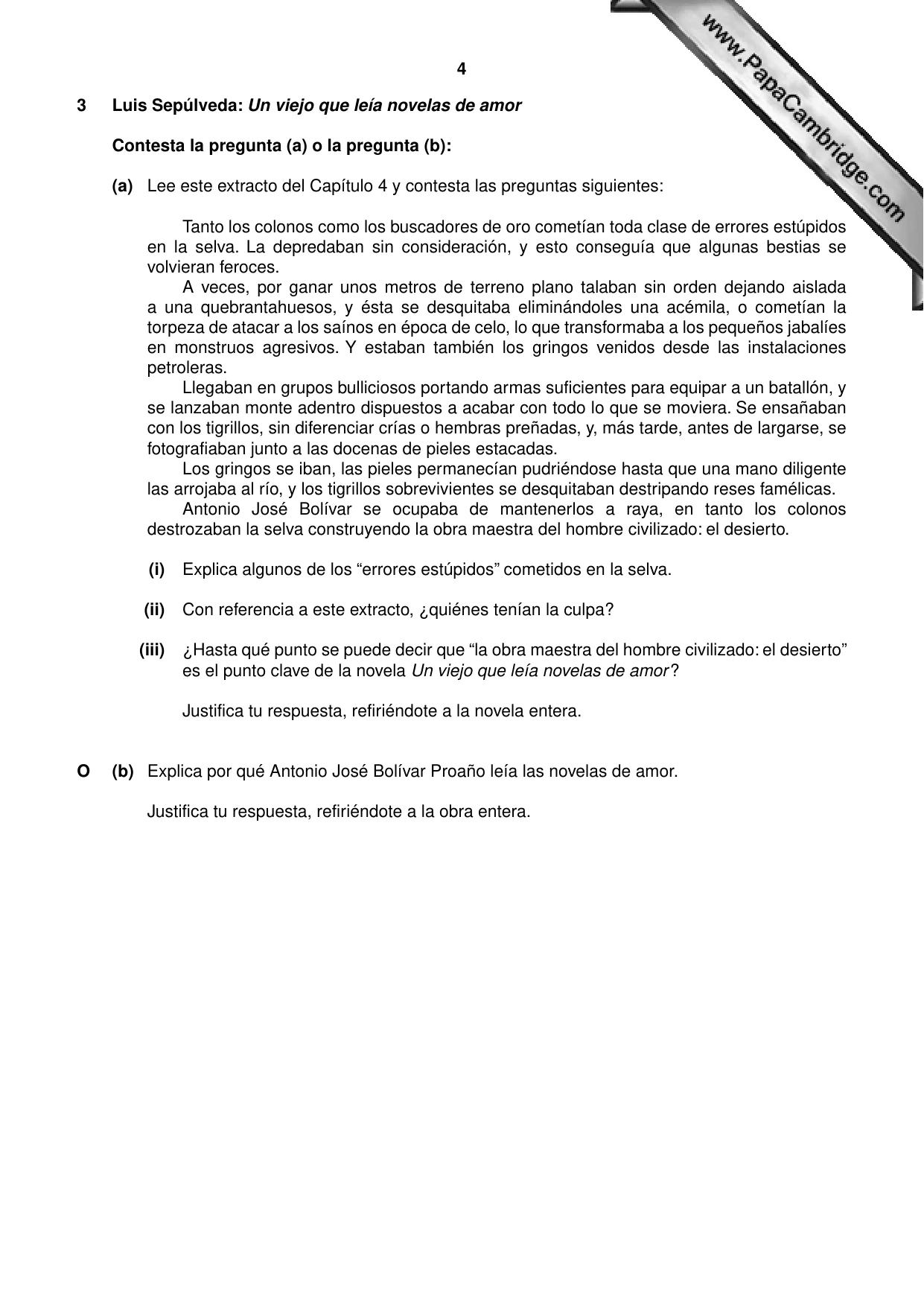 Cambridge A Level Spanish - Literature (AS Level only) 8673 2012 May/June Paper 4 · Variant 2 question paper, page 4 of 8