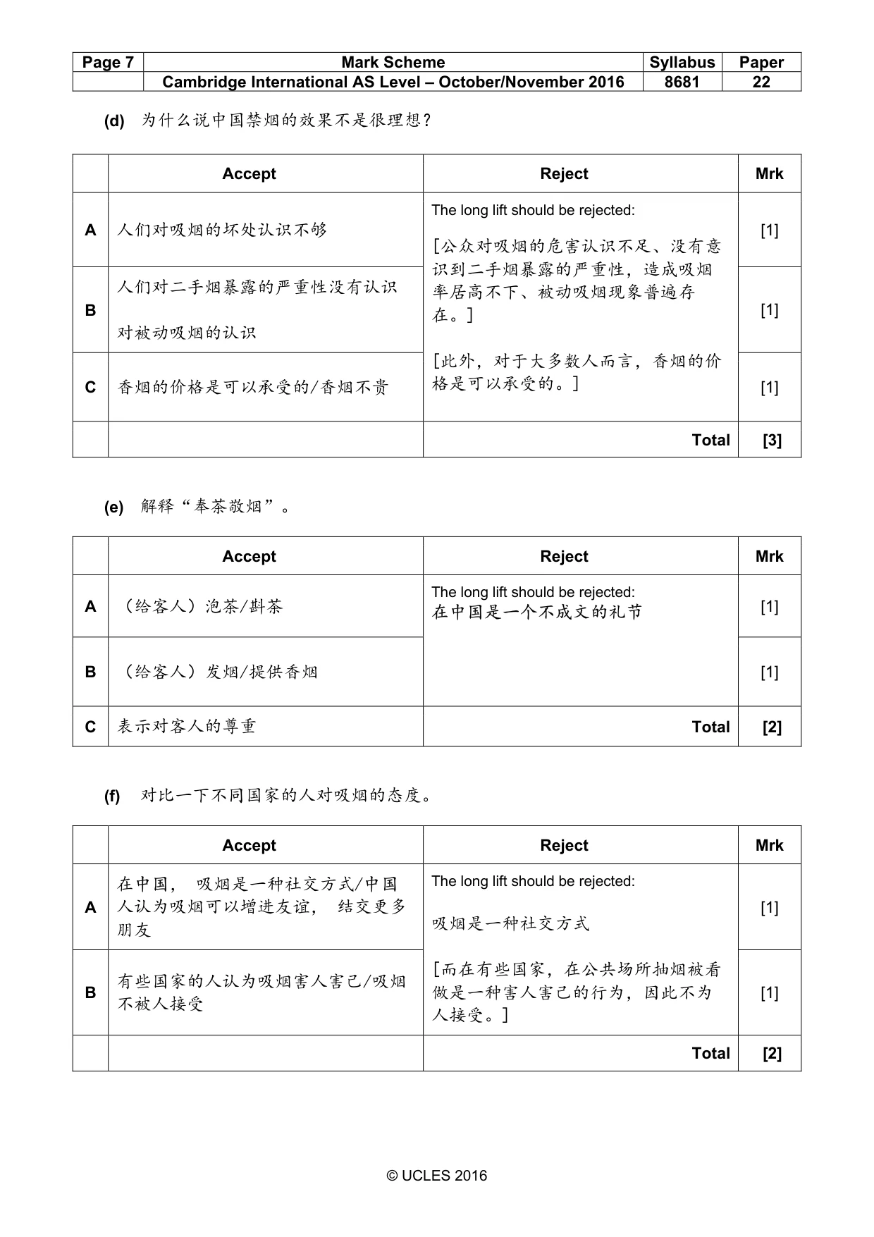 Mark scheme, page 7 of 14