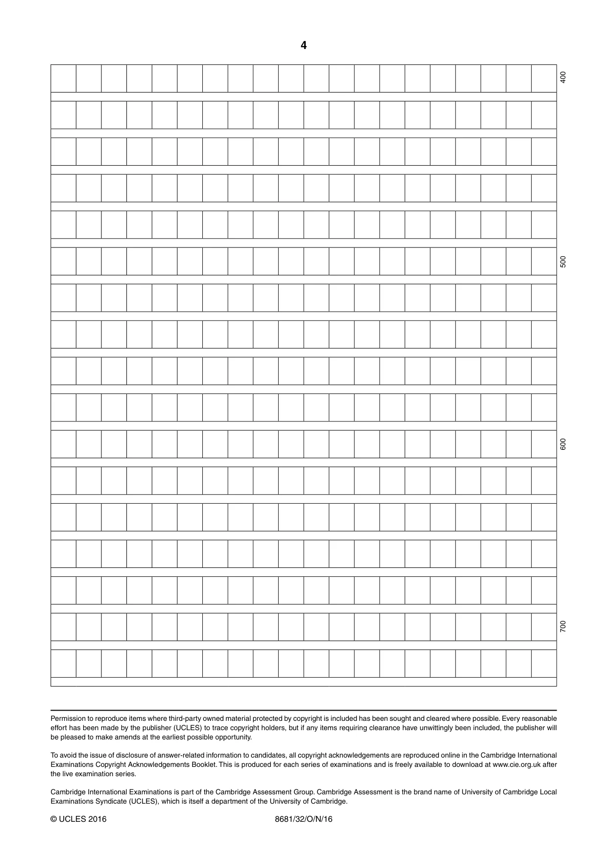 Cambridge A Level Chinese - Language (AS Level only) 8681 2016 Oct/Nov Paper 3 · Variant 2 question paper, page 4 of 4