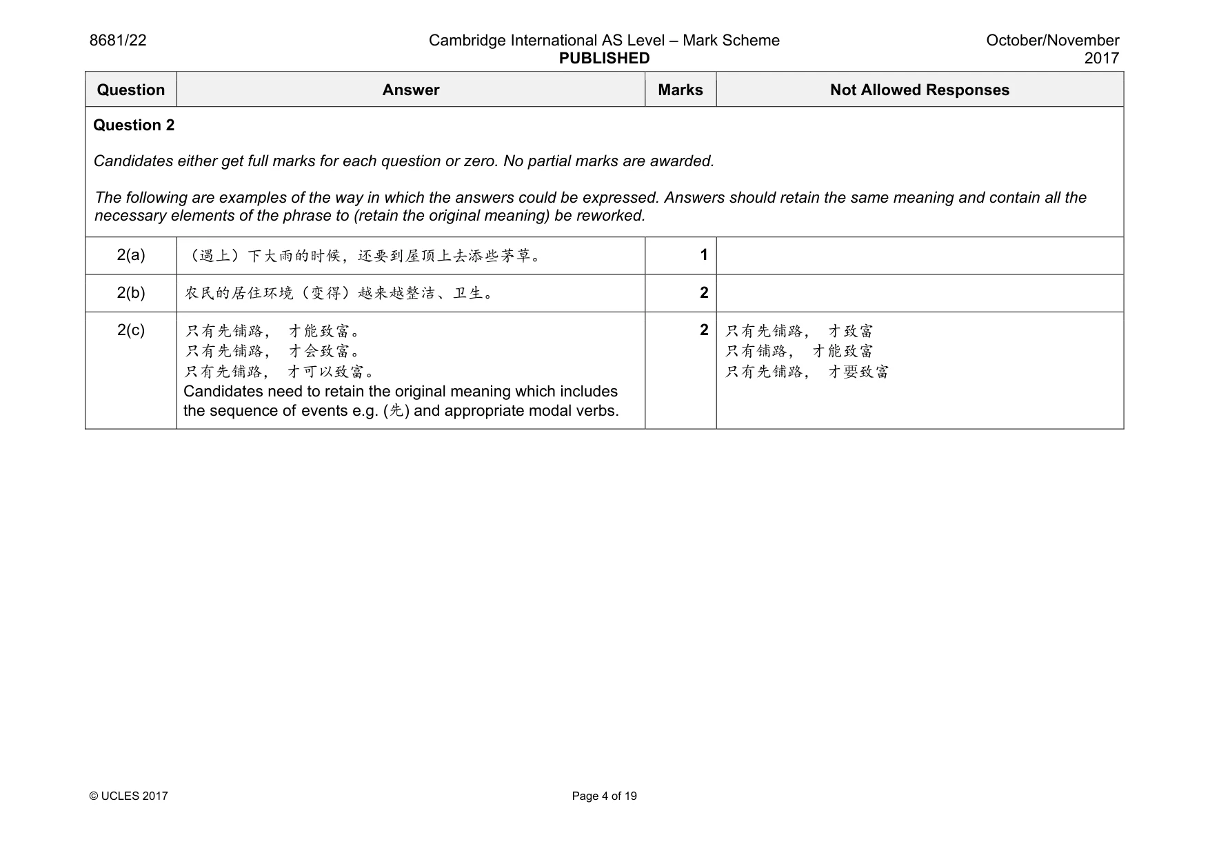 Mark scheme, page 4 of 19