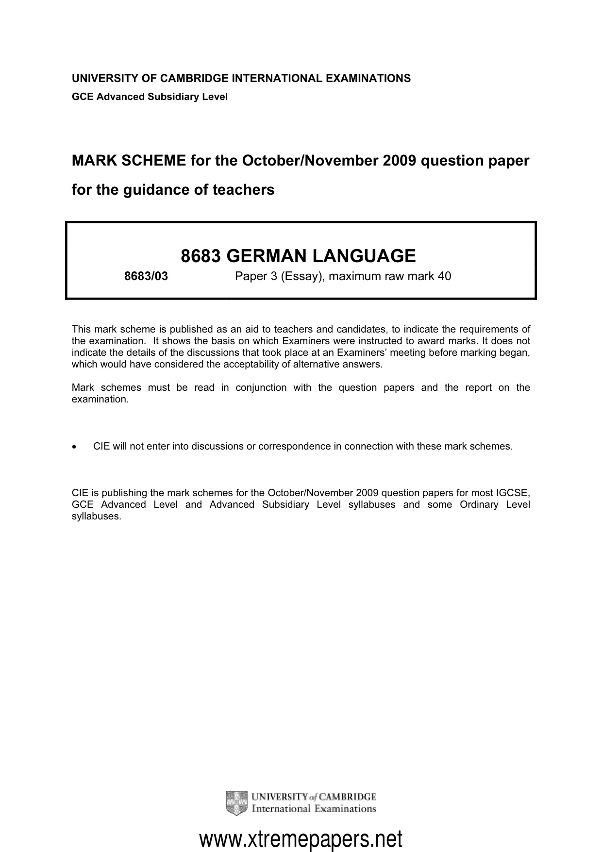 Mark scheme, page 1 of 2