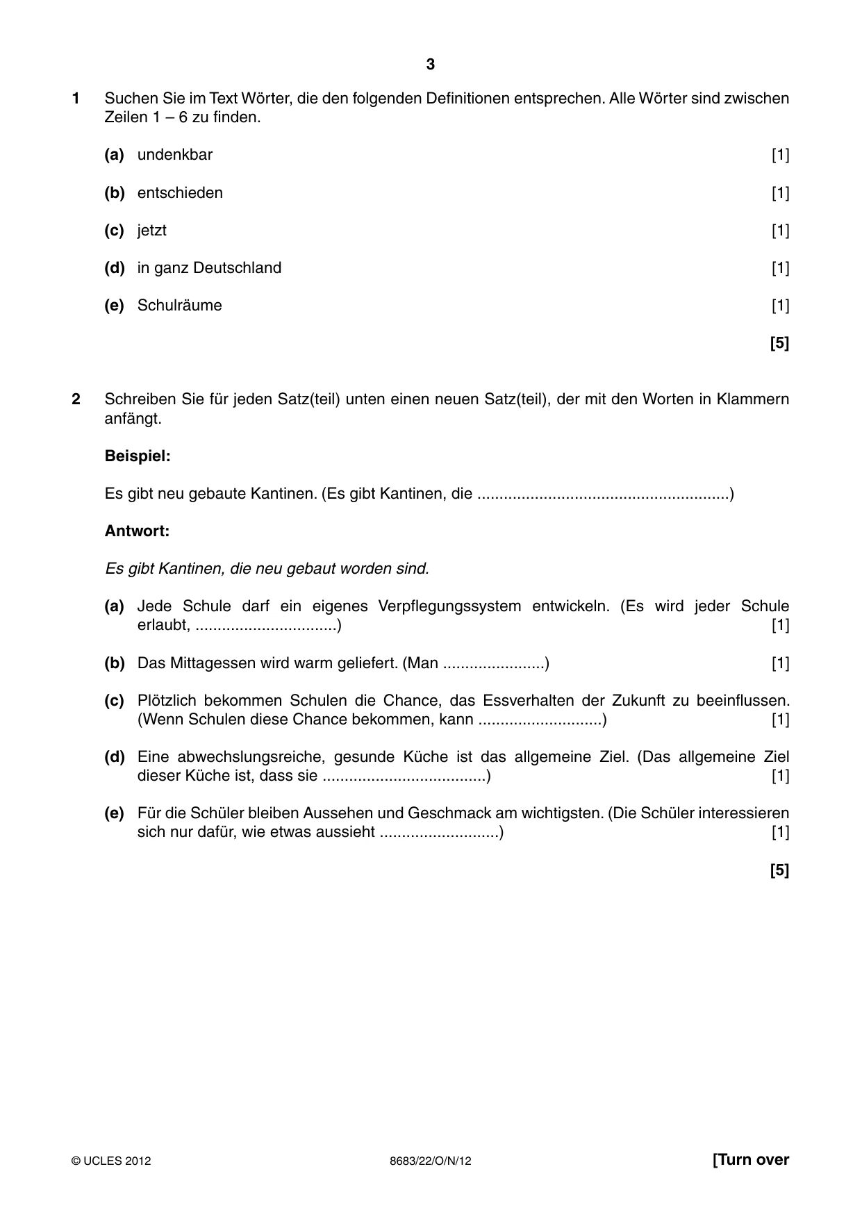 Cambridge A Level German - Language (AS Level only) 8683 2012 Oct/Nov Paper 2 · Variant 2 question paper, page 3 of 8