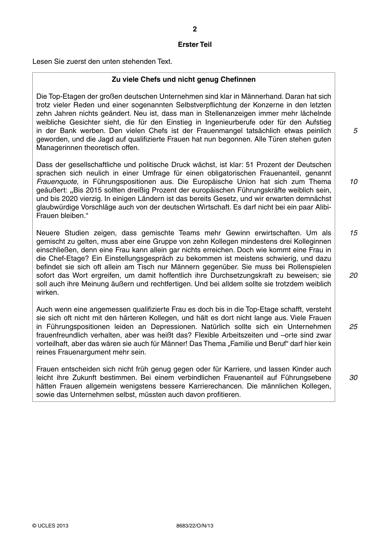 Cambridge A Level German - Language (AS Level only) 8683 2013 Oct/Nov Paper 2 · Variant 2 question paper, page 2 of 8