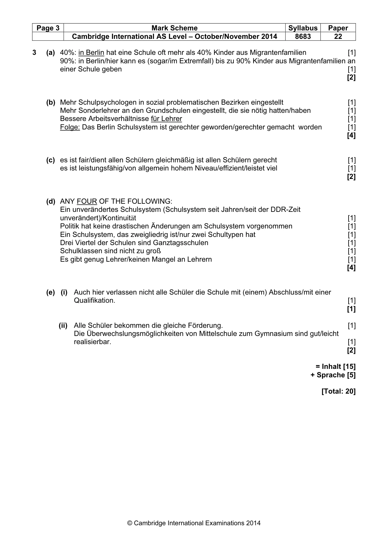 Mark scheme, page 3 of 7