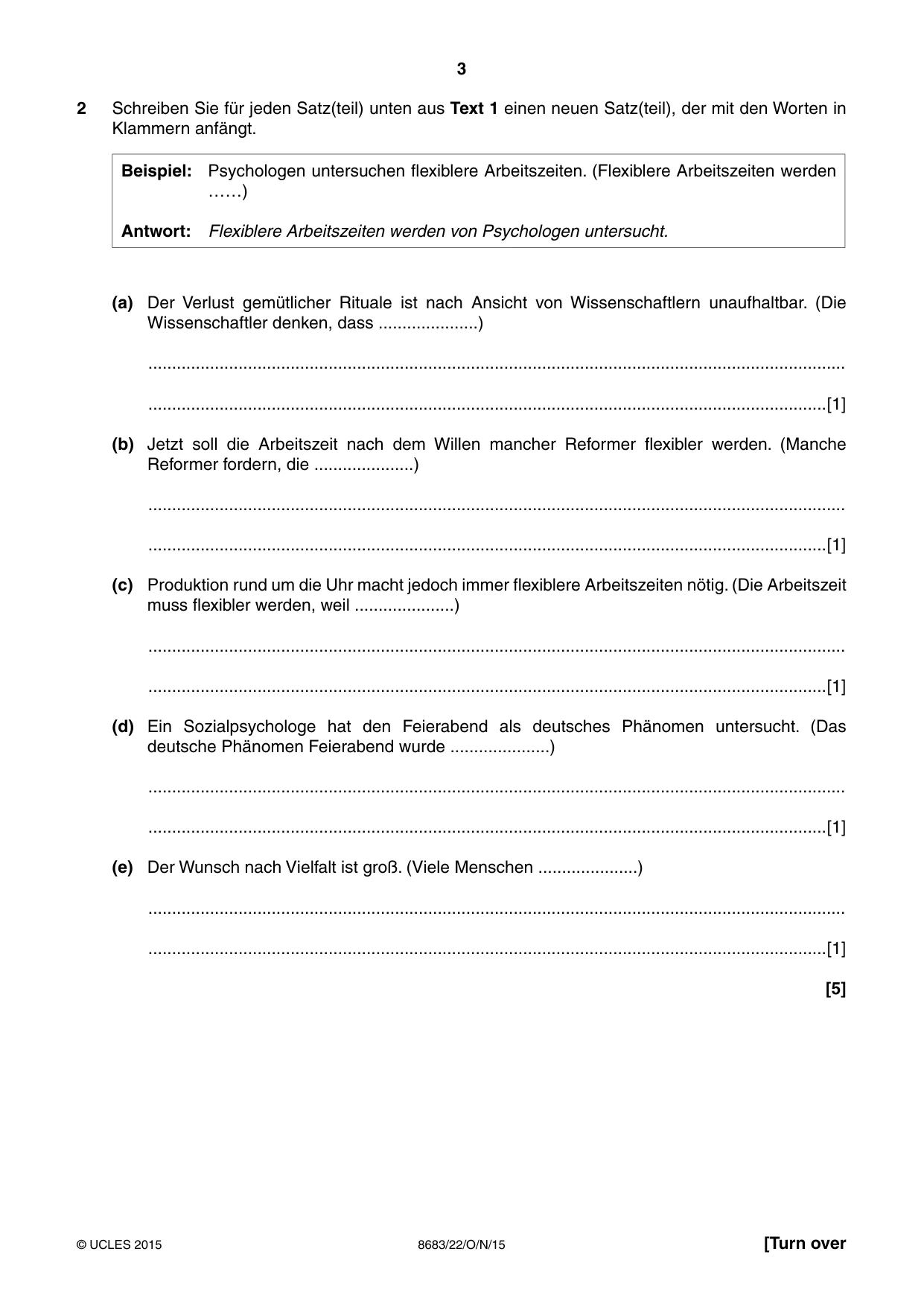 Cambridge A Level German - Language (AS Level only) 8683 2015 Oct/Nov Paper 2 · Variant 2 question paper, page 3 of 8