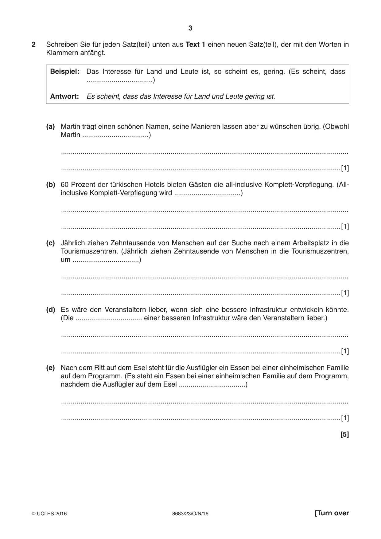 Cambridge A Level German - Language (AS Level only) 8683 2016 Oct/Nov Paper 2 · Variant 3 question paper, page 3 of 8