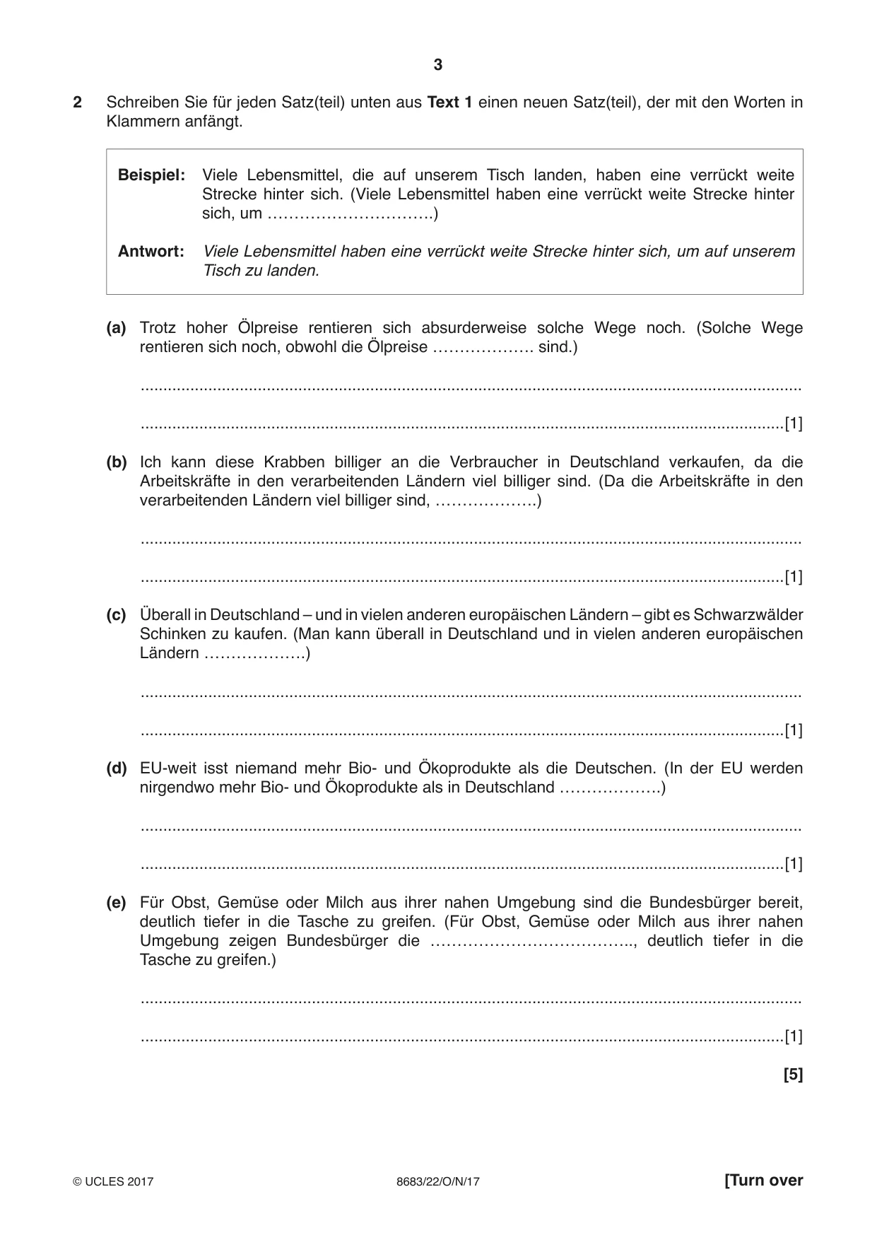 Cambridge A Level German - Language (AS Level only) 8683 2017 Oct/Nov Paper 2 · Variant 2 question paper, page 3 of 12