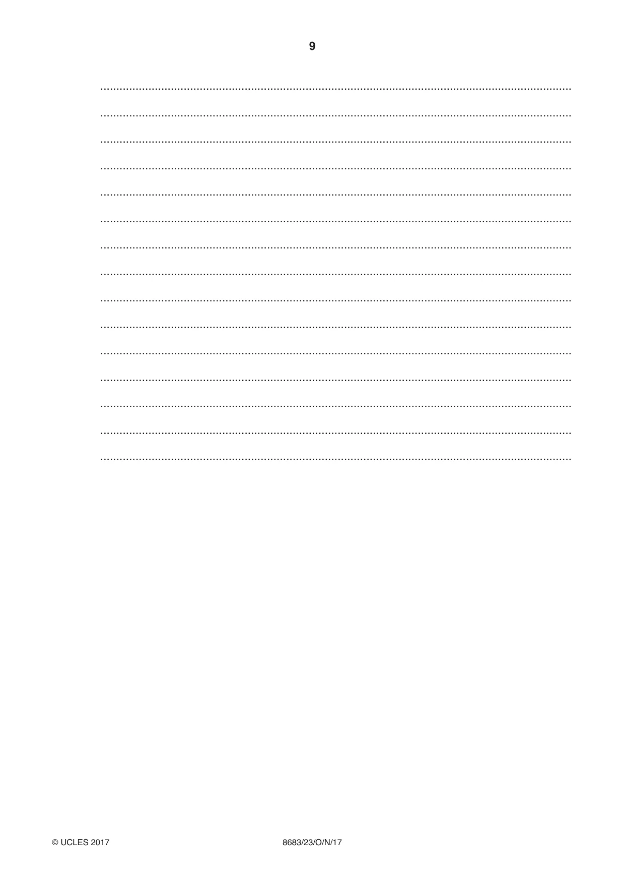 Cambridge A Level German - Language (AS Level only) 8683 2017 Oct/Nov Paper 2 · Variant 3 question paper, page 9 of 12