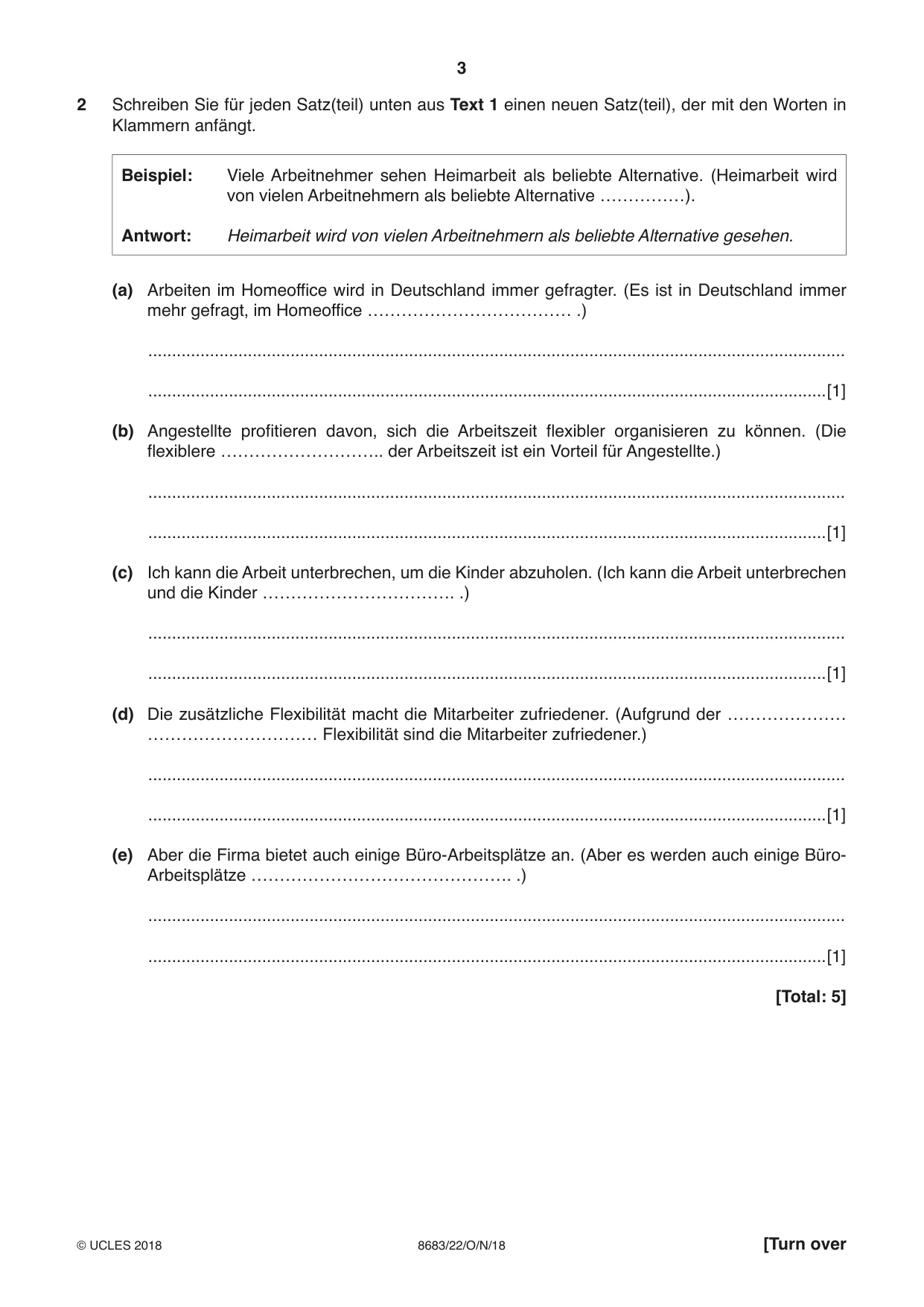Cambridge A Level German - Language (AS Level only) 8683 2018 Oct/Nov Paper 2 · Variant 2 question paper, page 3 of 12
