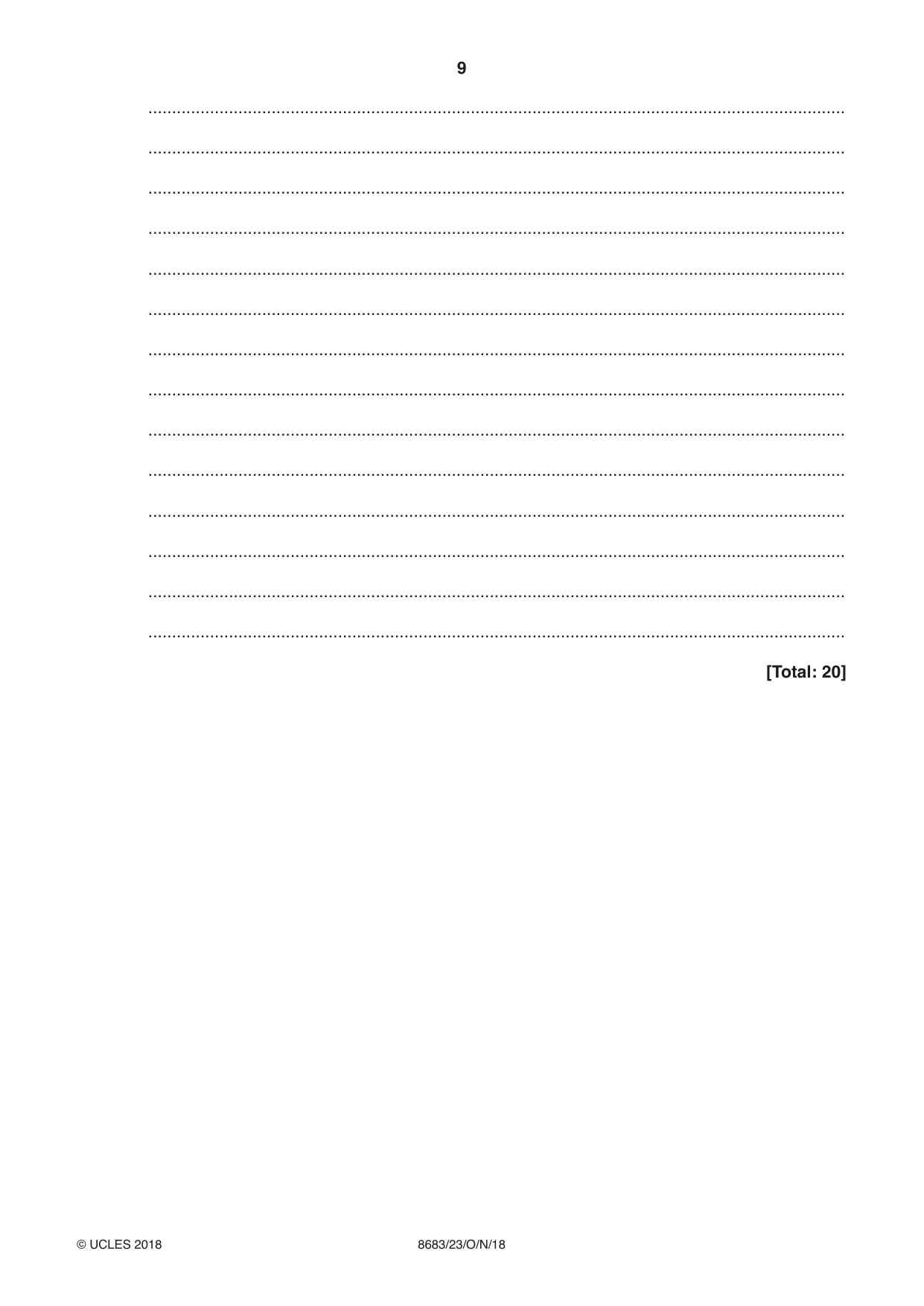 Cambridge A Level German - Language (AS Level only) 8683 2018 Oct/Nov Paper 2 · Variant 3 question paper, page 9 of 12