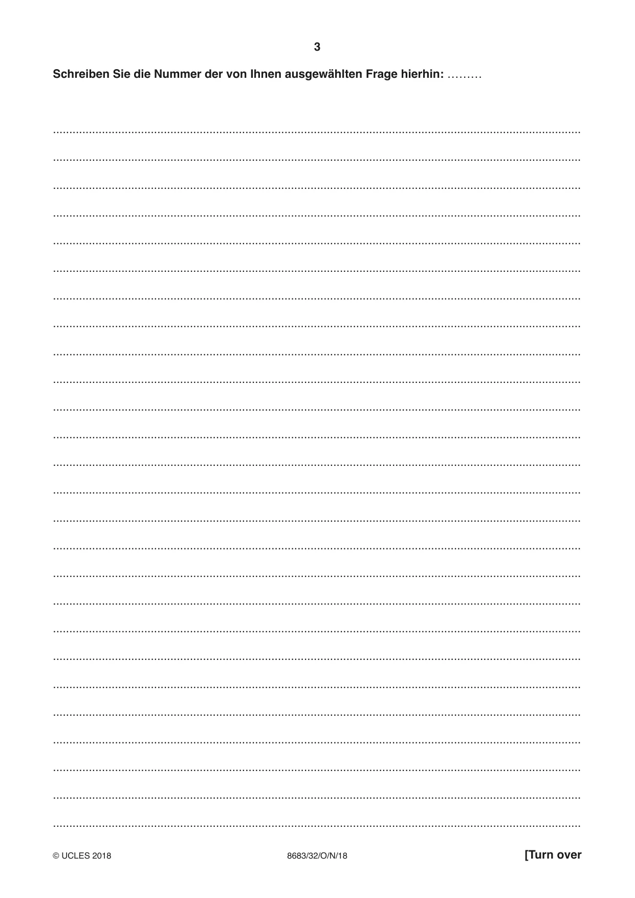 Cambridge A Level German - Language (AS Level only) 8683 2018 Oct/Nov Paper 3 · Variant 2 question paper, page 3 of 8