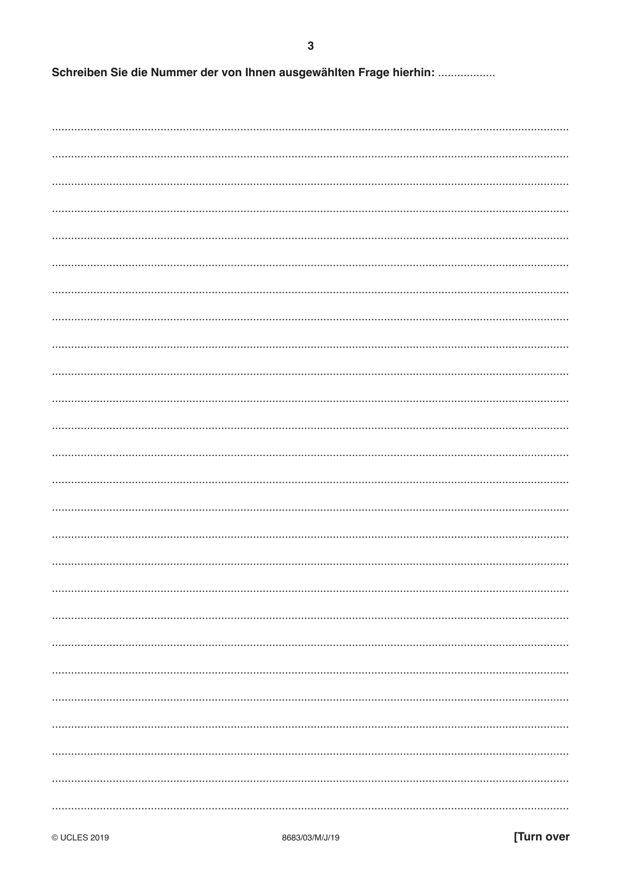 Cambridge A Level German - Language (AS Level only) 8683 2019 May/June Paper 3 · Variant 1 question paper, page 3 of 8