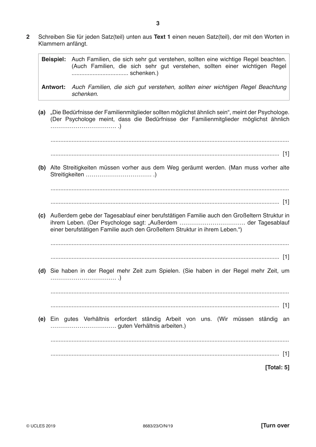 Cambridge A Level German - Language (AS Level only) 8683 2019 Oct/Nov Paper 2 · Variant 3 question paper, page 3 of 12