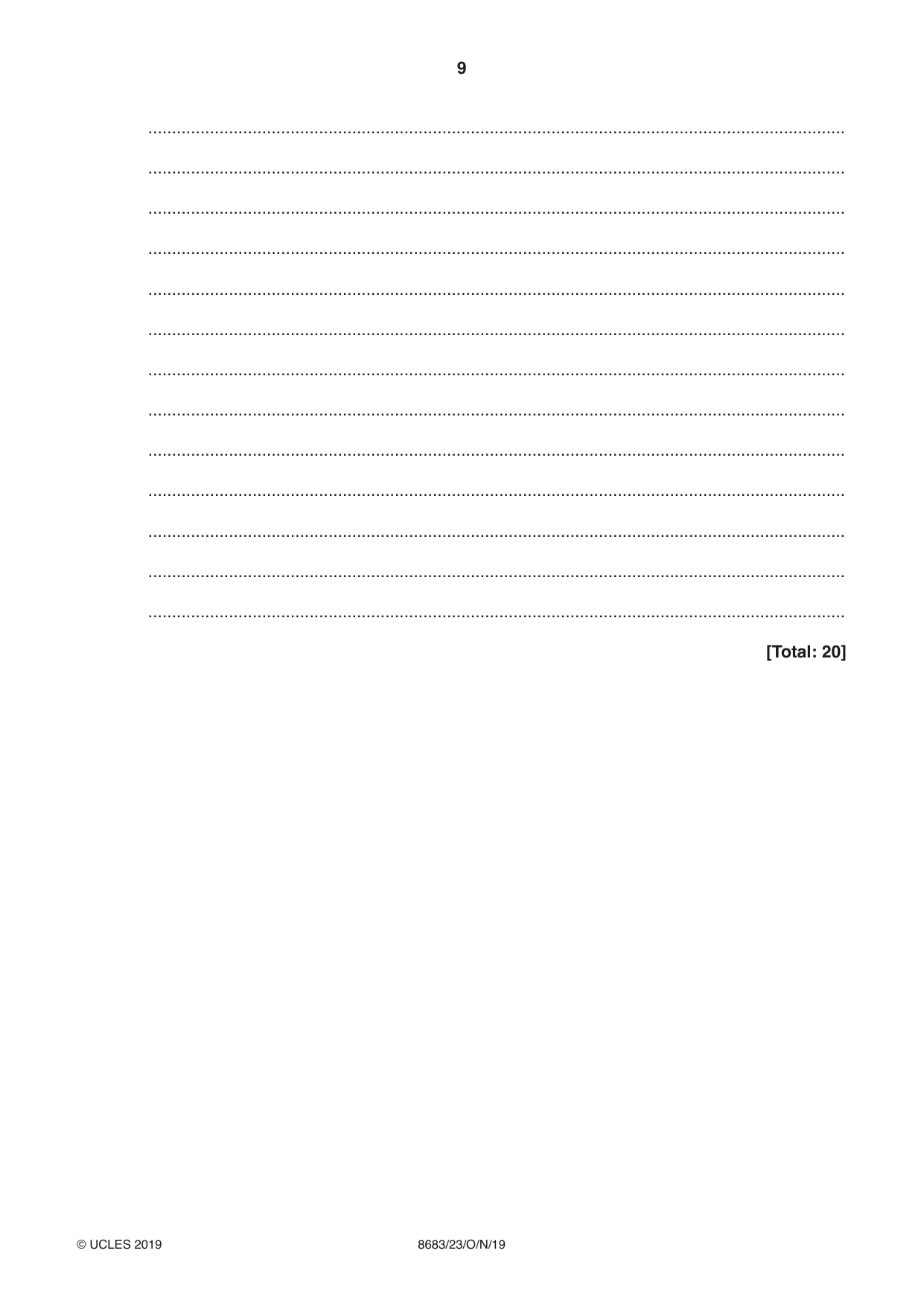 Cambridge A Level German - Language (AS Level only) 8683 2019 Oct/Nov Paper 2 · Variant 3 question paper, page 9 of 12