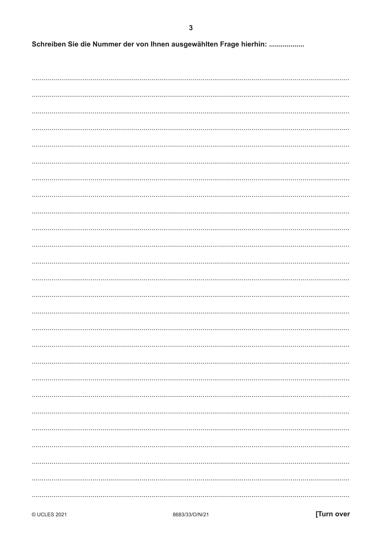 Cambridge A Level German - Language (AS Level only) 8683 2021 Oct/Nov Paper 3 · Variant 3 question paper, page 3 of 8