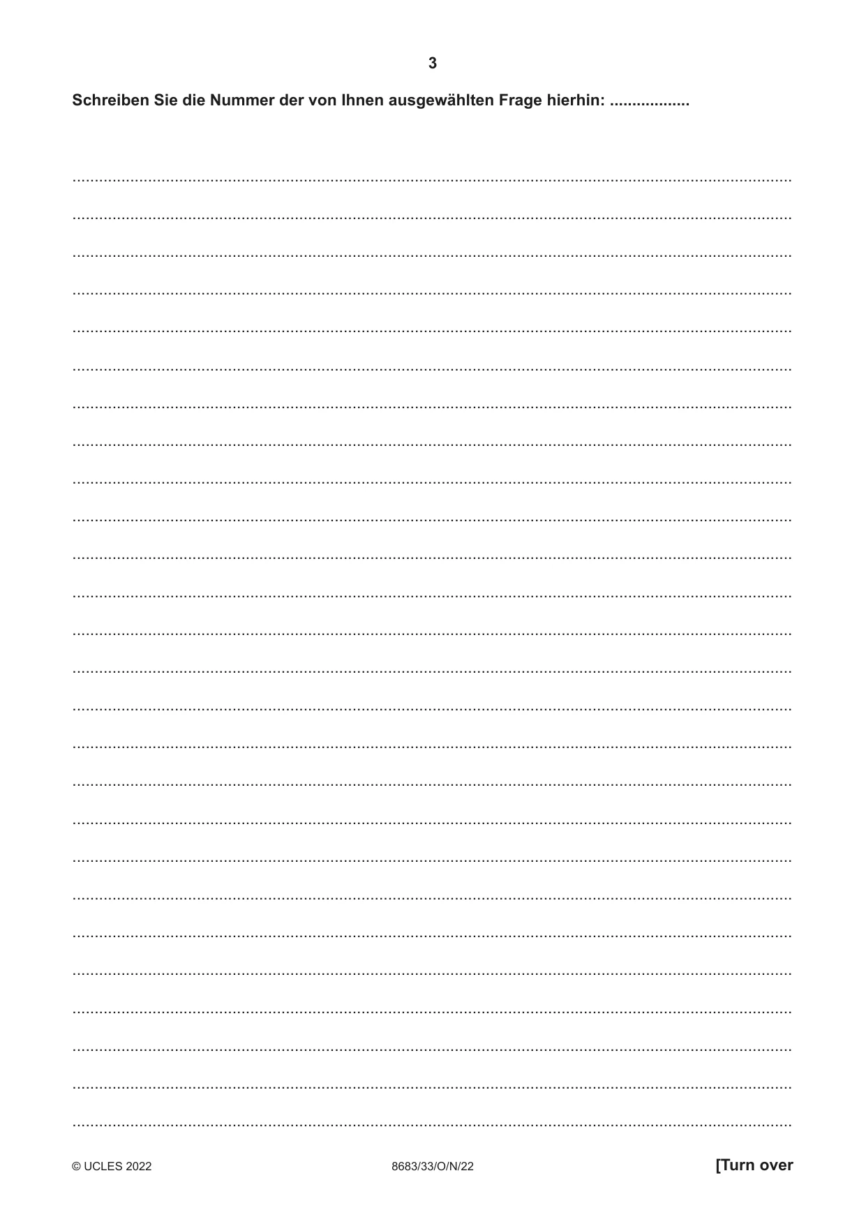 Cambridge A Level German - Language (AS Level only) 8683 2022 Oct/Nov Paper 3 · Variant 3 question paper, page 3 of 8