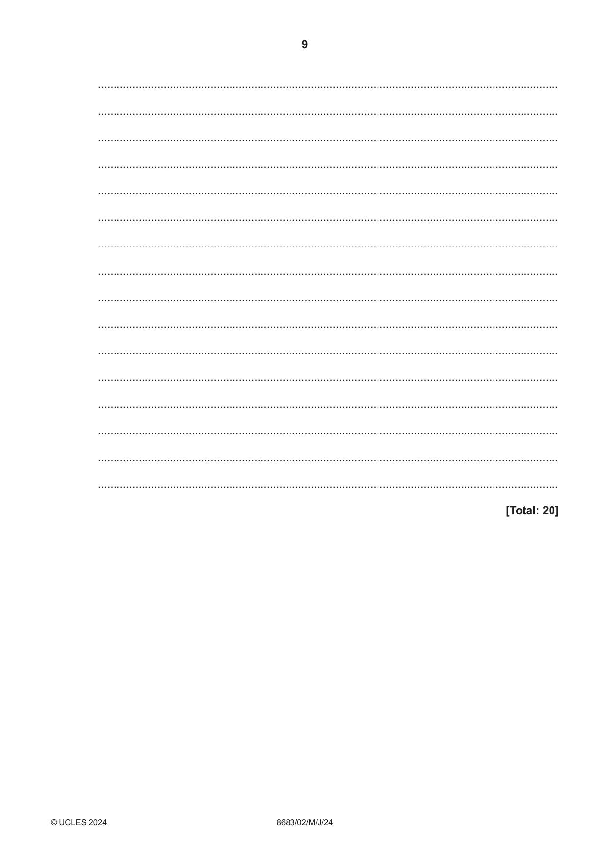 Cambridge A Level German - Language (AS Level only) 8683 2024 May/June Paper 2 · Variant 0 question paper, page 9 of 12