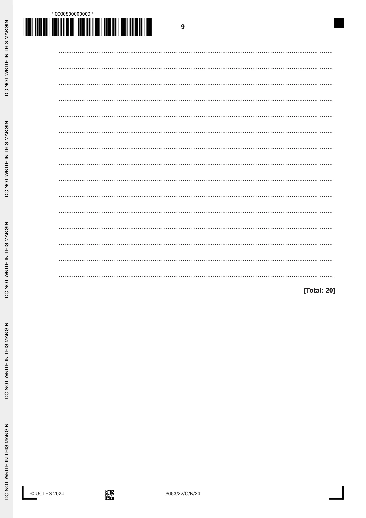 Cambridge A Level German - Language (AS Level only) 8683 2024 Oct/Nov Paper 2 · Variant 2 question paper, page 9 of 12