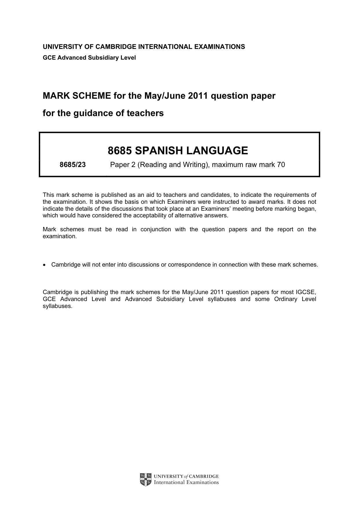 Mark scheme, page 1 of 9