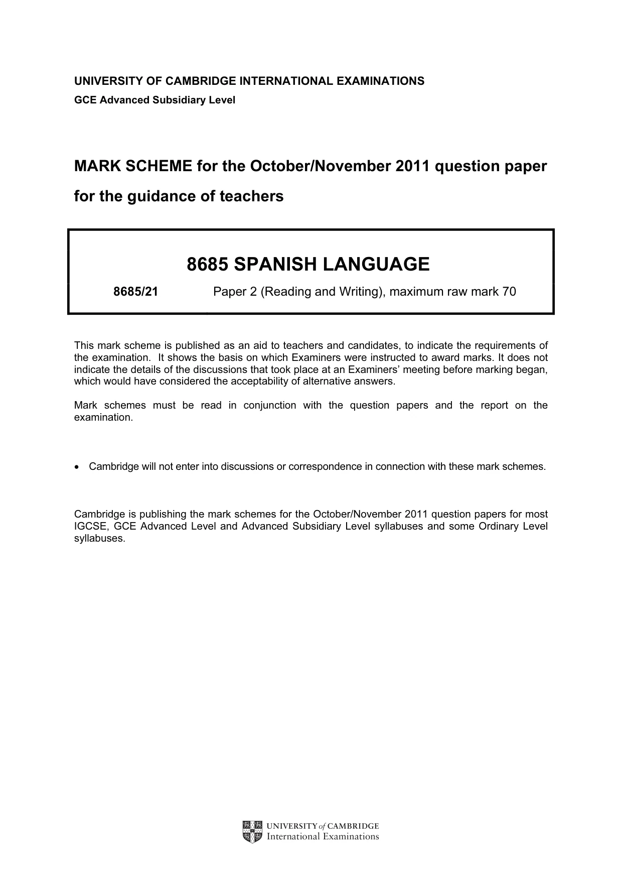 Mark scheme, page 1 of 9