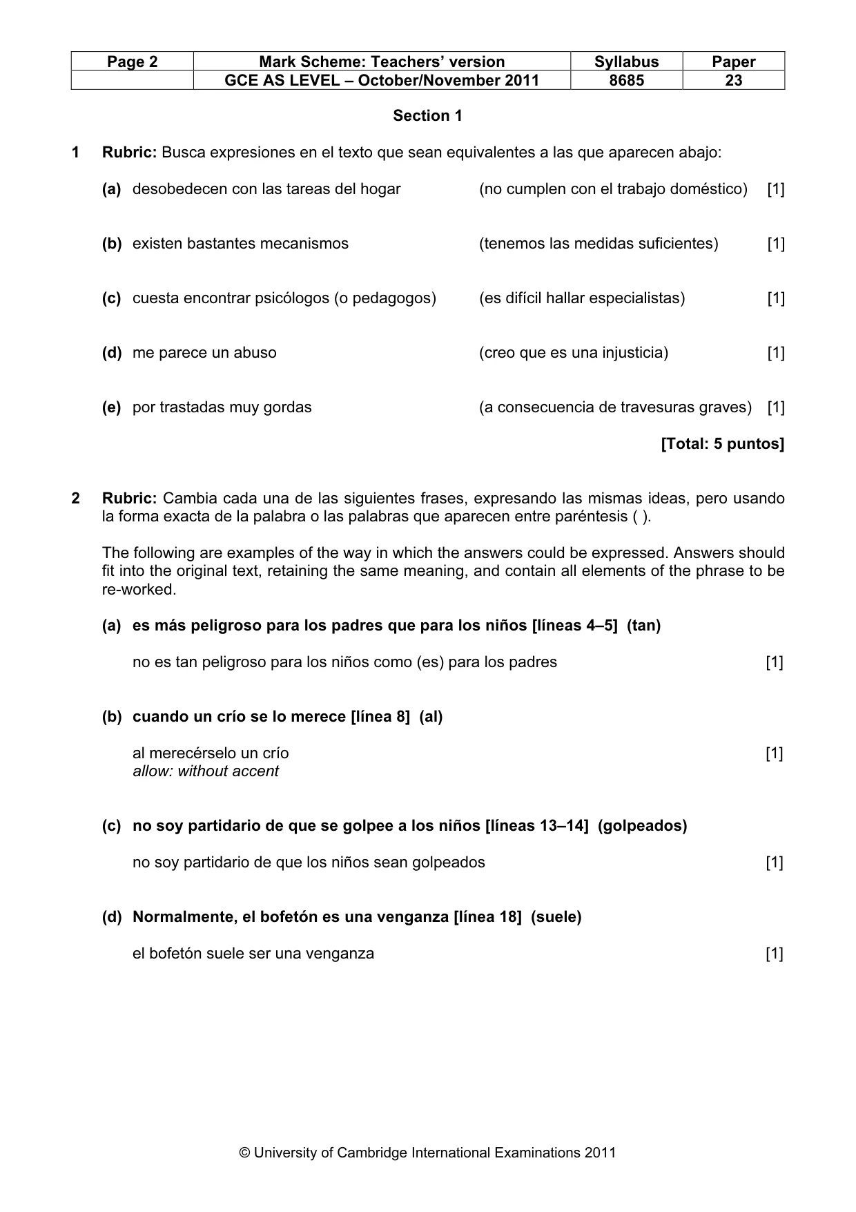 Mark scheme, page 2 of 10