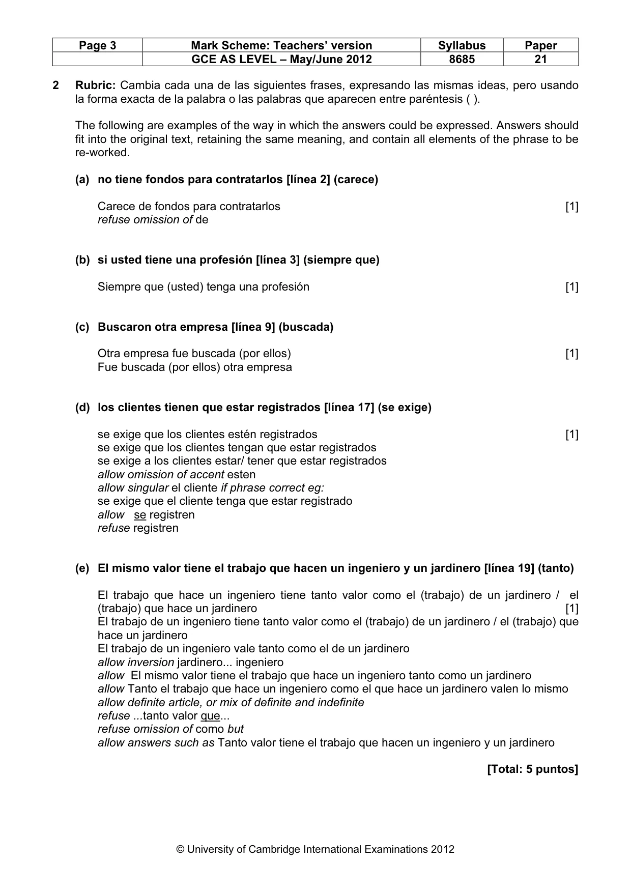 Mark scheme, page 3 of 10