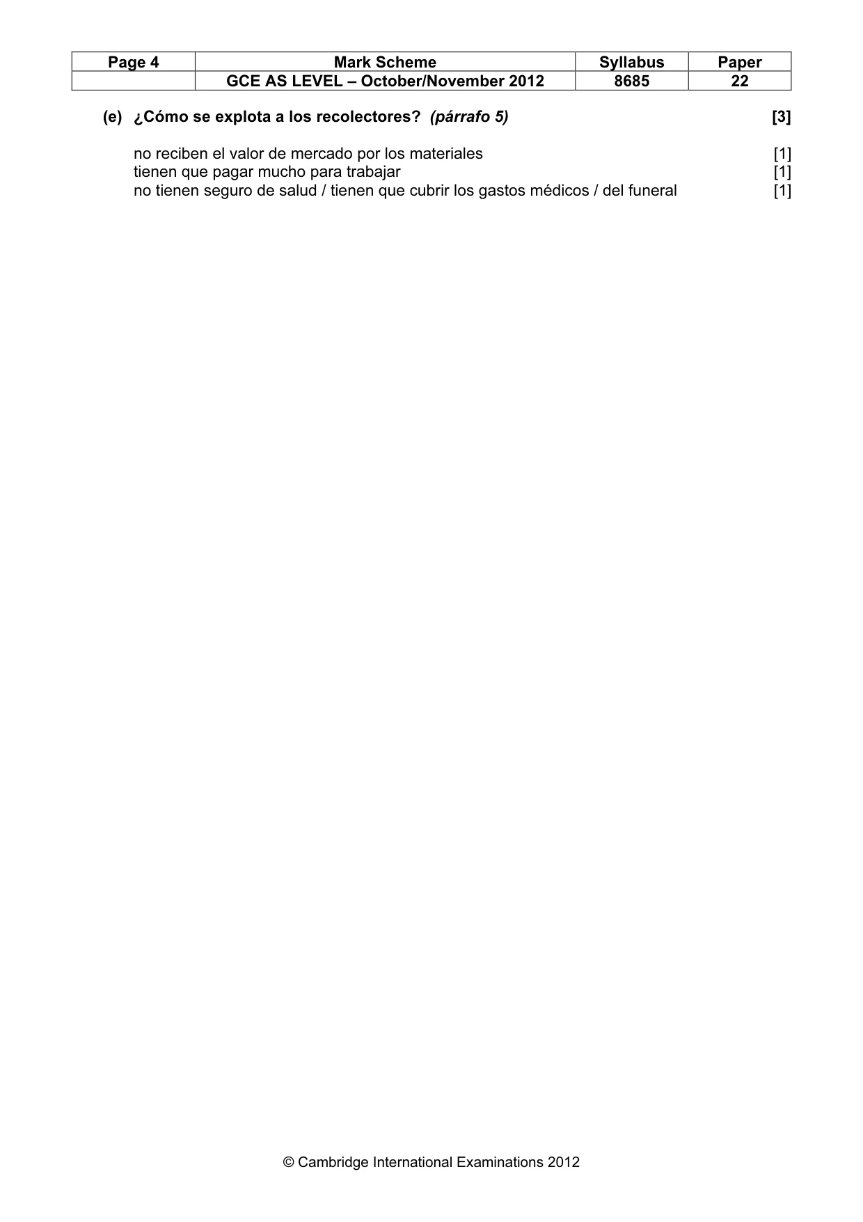Mark scheme, page 4 of 9