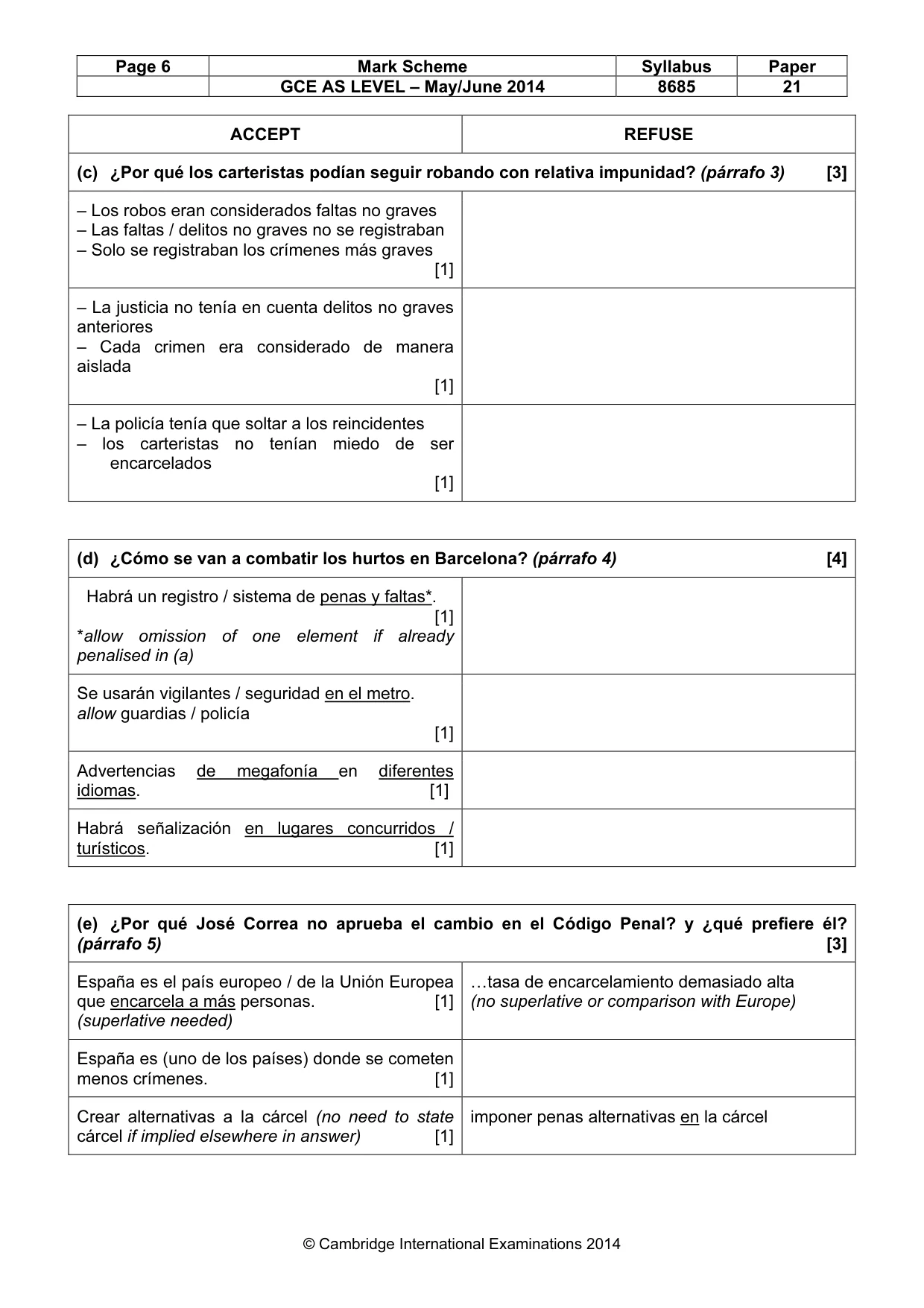 Mark scheme, page 6 of 13