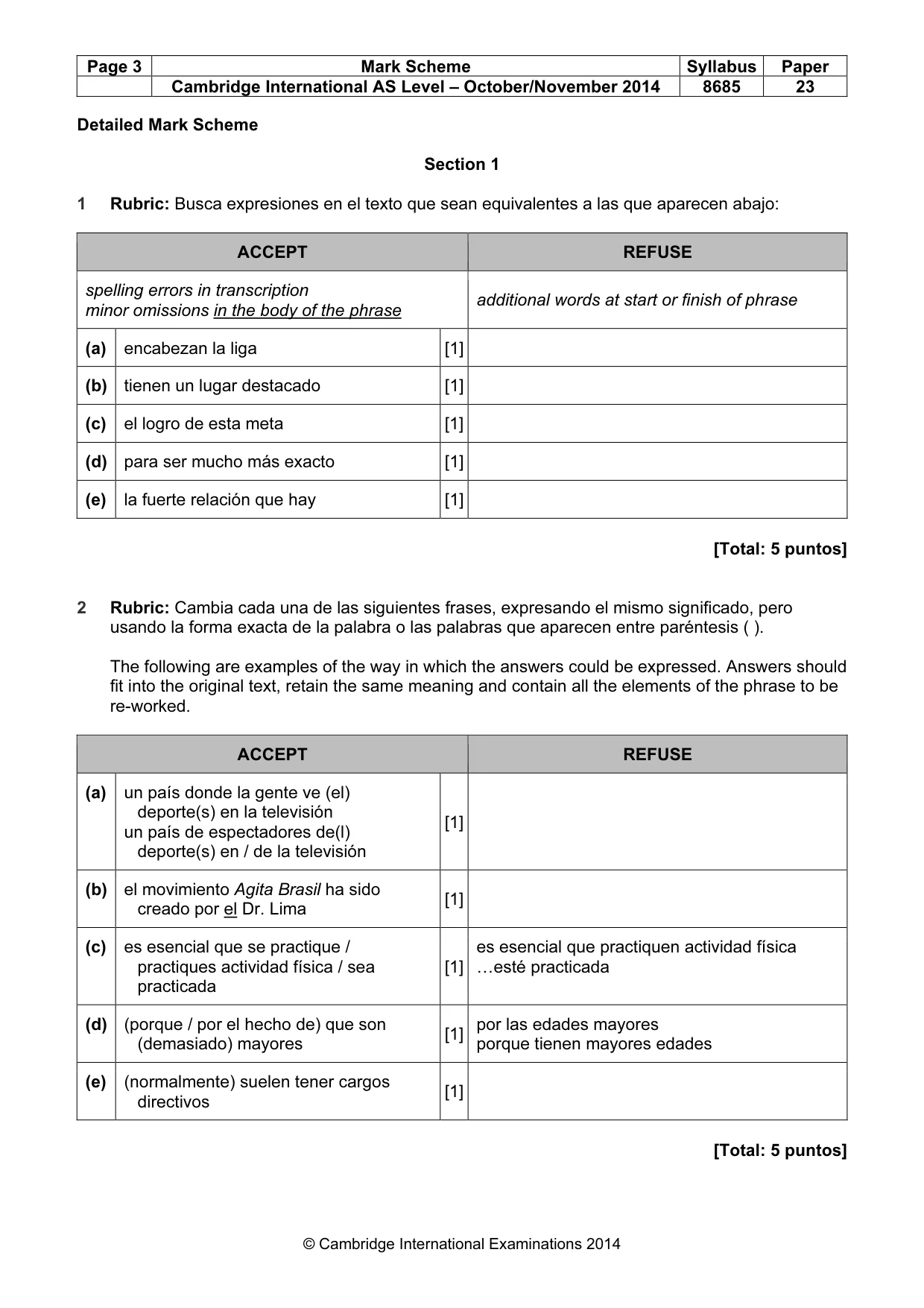 Mark scheme, page 3 of 11