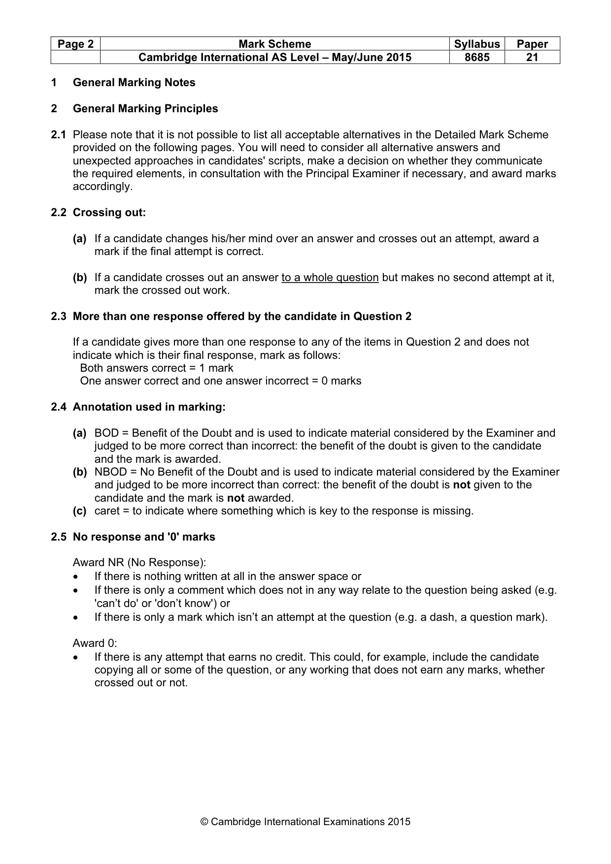 Mark scheme, page 2 of 13