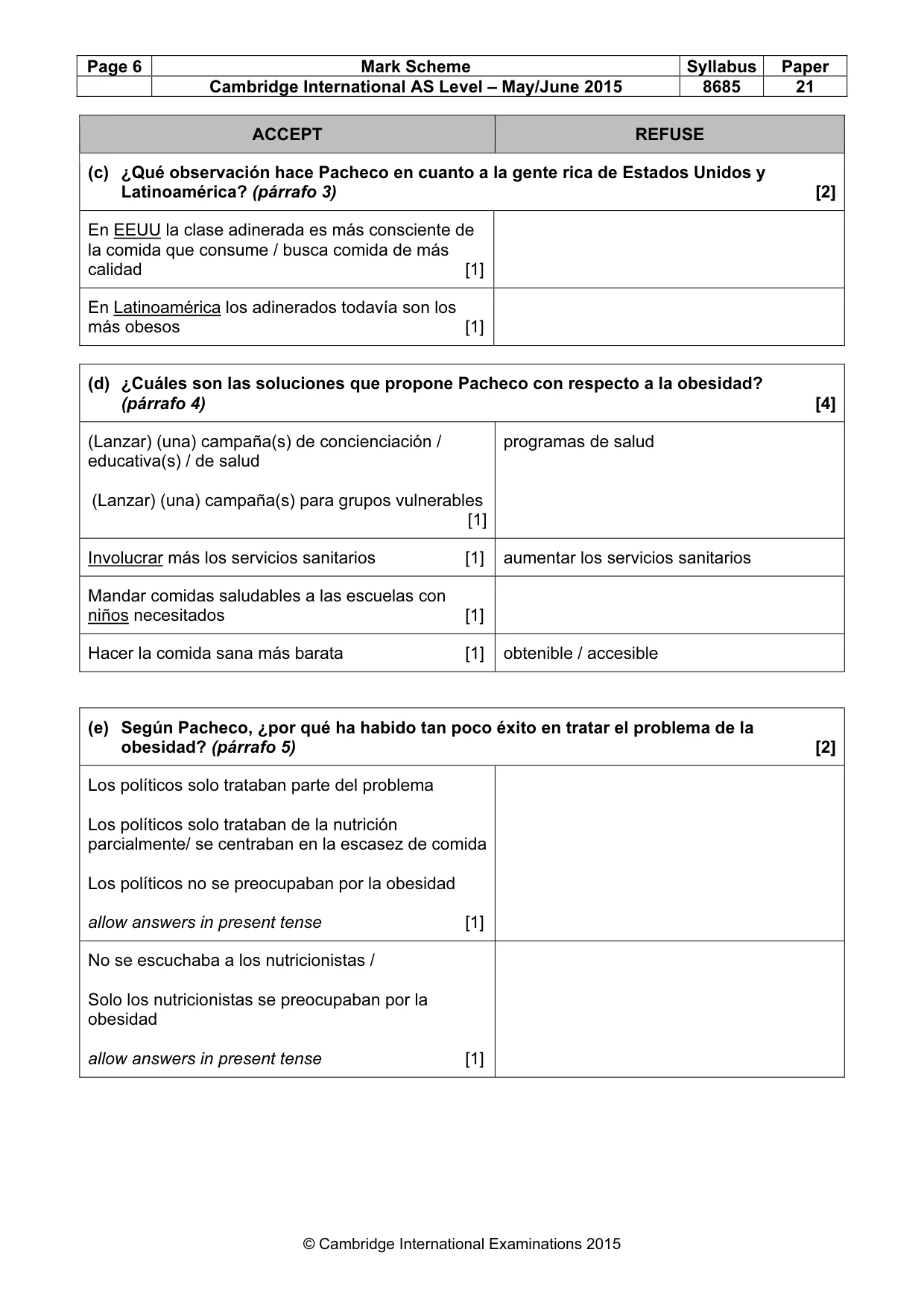 Mark scheme, page 6 of 13