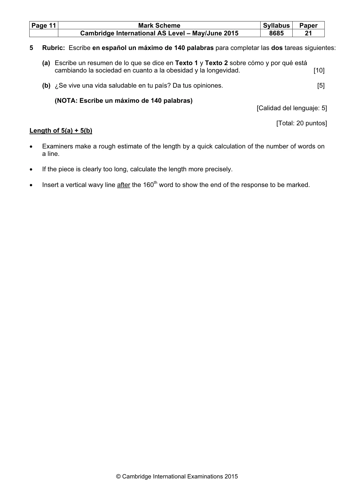 Mark scheme, page 11 of 13