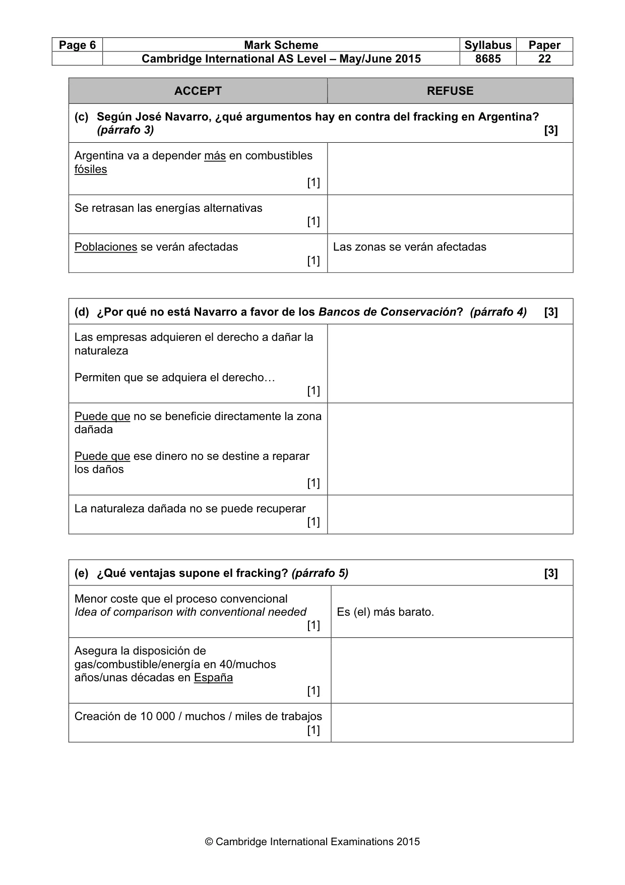 Mark scheme, page 6 of 13