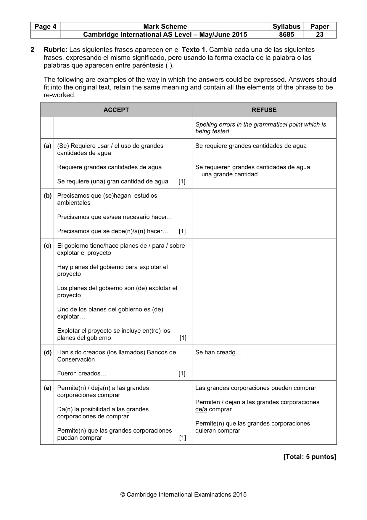 Mark scheme, page 4 of 13